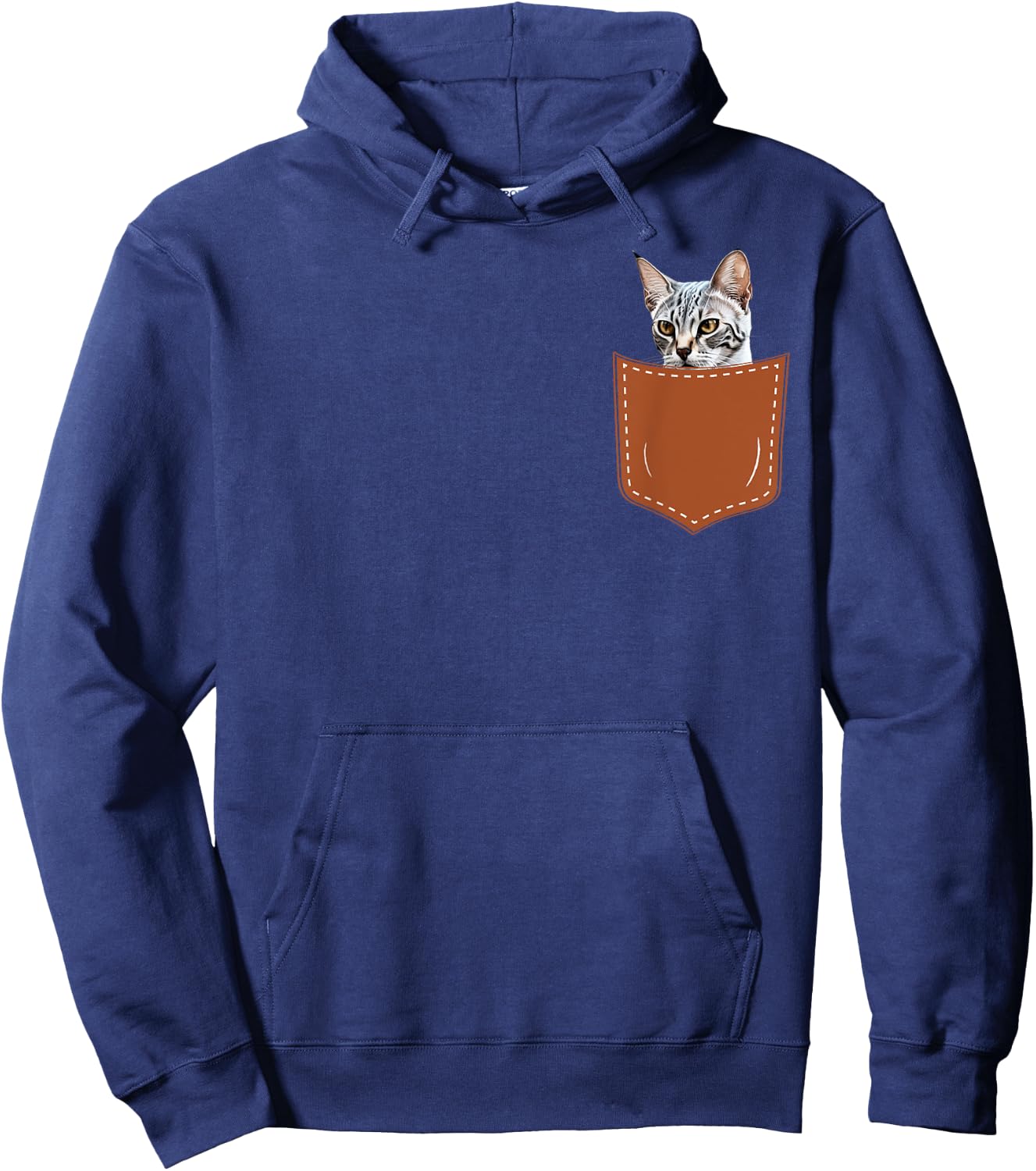 Funny Egyptian Mau Cat in My Pocket,Egyptian Mau Lover Owner Women Kids Hoodie - Hoodie | Navy