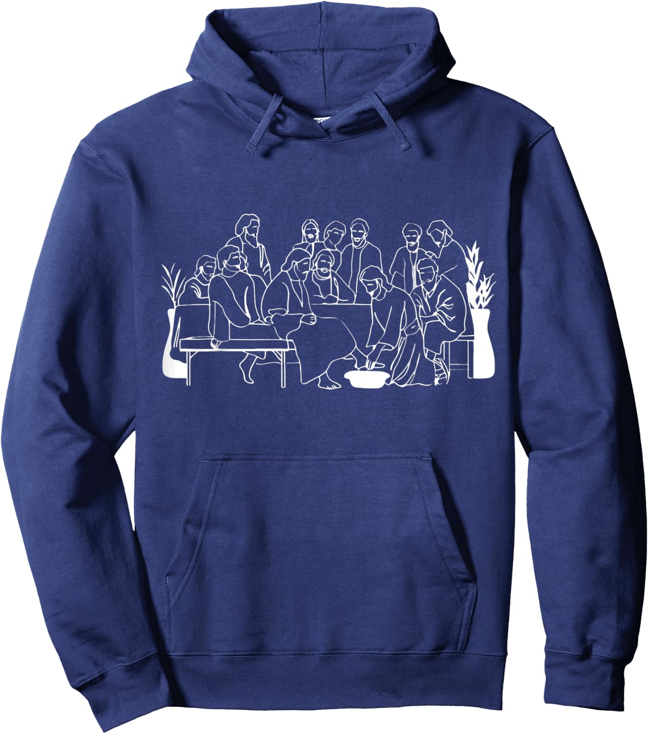 Jesus Christ washed the feet of his disciples Hoodie - Hoodie | Navy