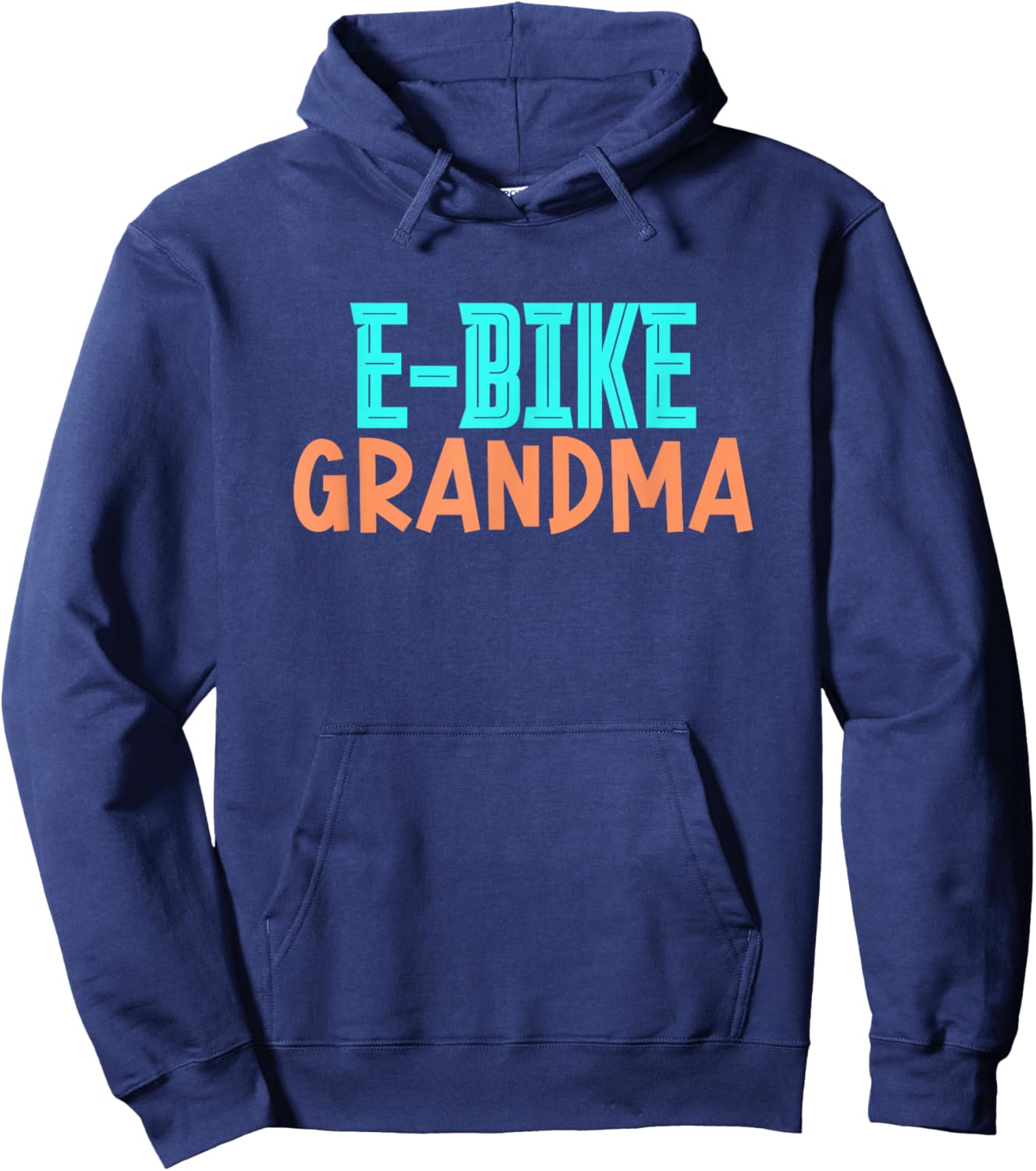 E-Bike Grandma Cycling Biking Electric Rider Grandmother Nan Hoodie - Hoodie | Navy