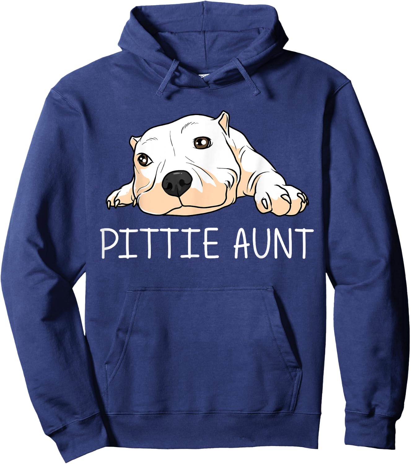 Funny Pitbull Gift Aunt Women Canine Dog Puppy Animal Hoodie - Hoodie | Navy