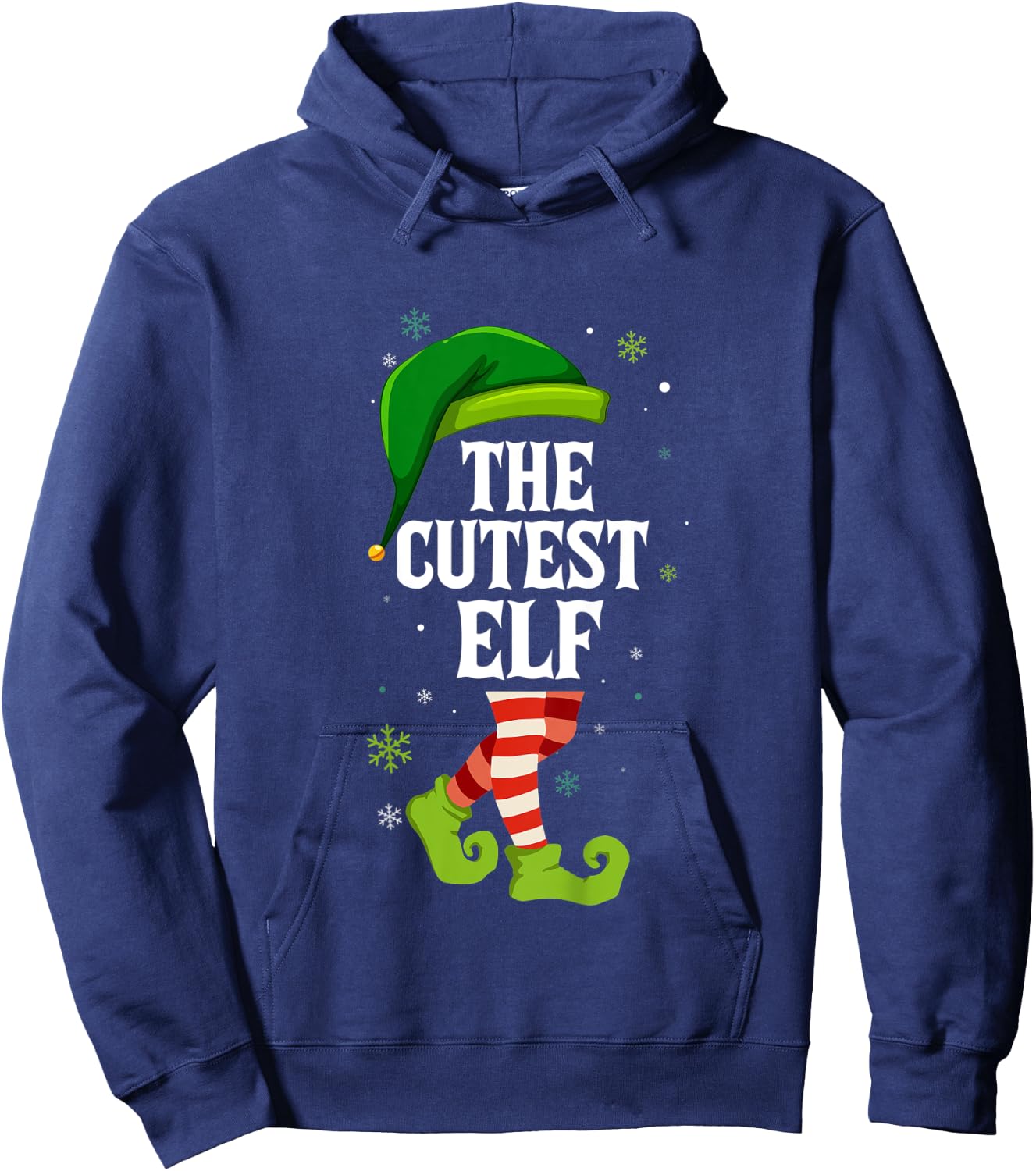 Kids Cutest Elf Matching Family Group Christmas Hoodie - Hoodie | Navy