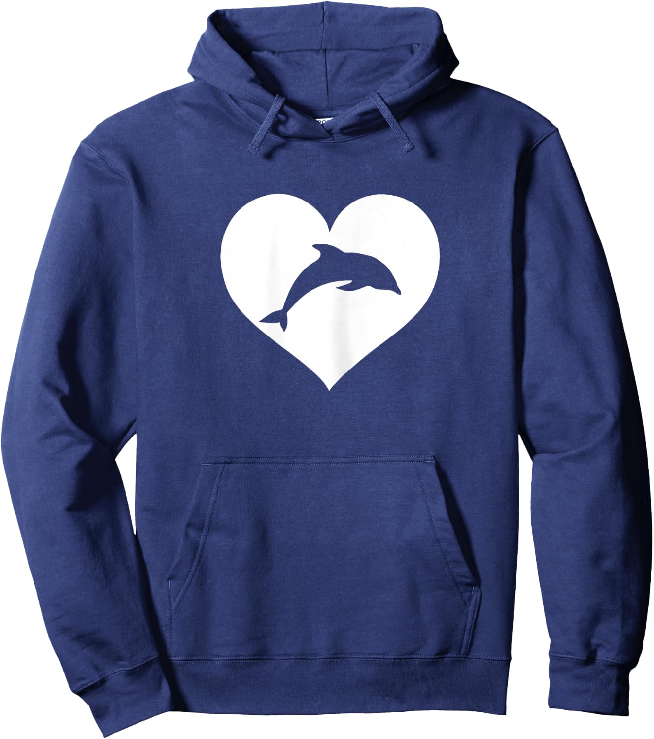 Cute Pink Dolphin Hoodie - Hoodie | Navy