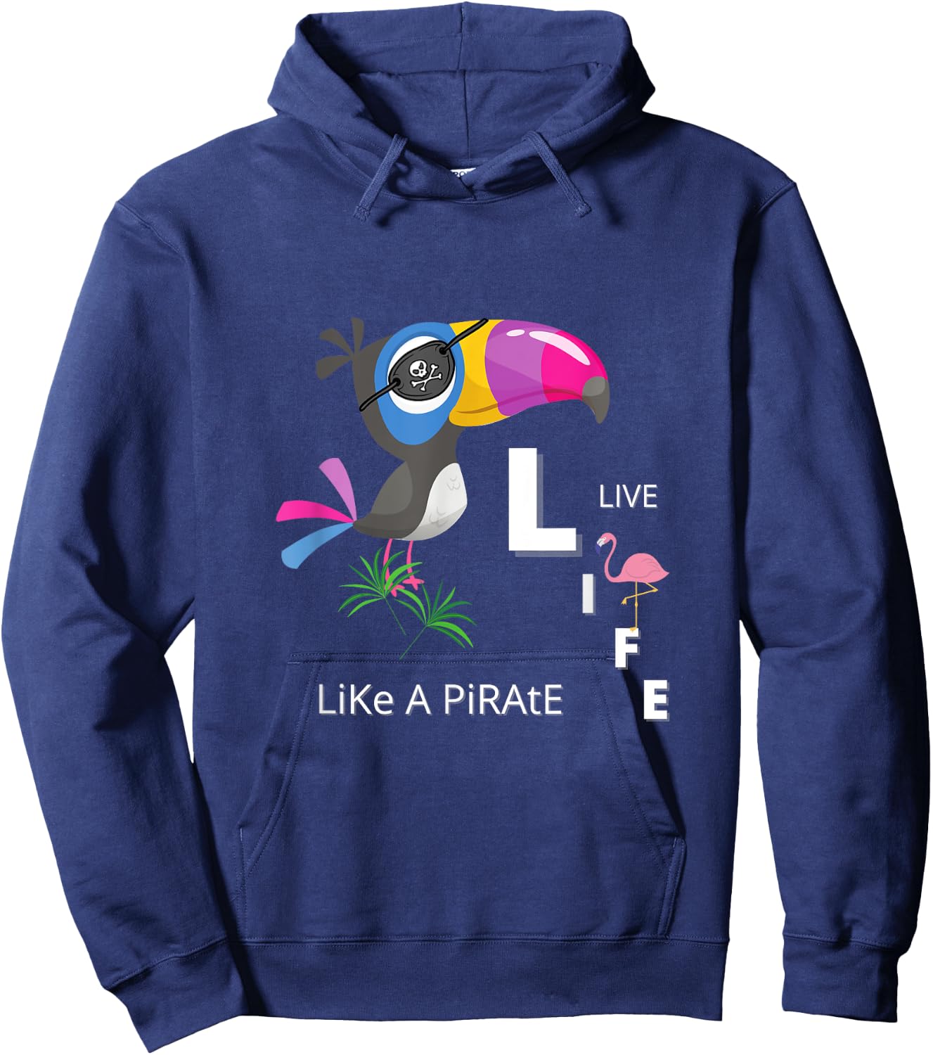 Tropical Bird | Pirate Hoodie - Hoodie | Navy