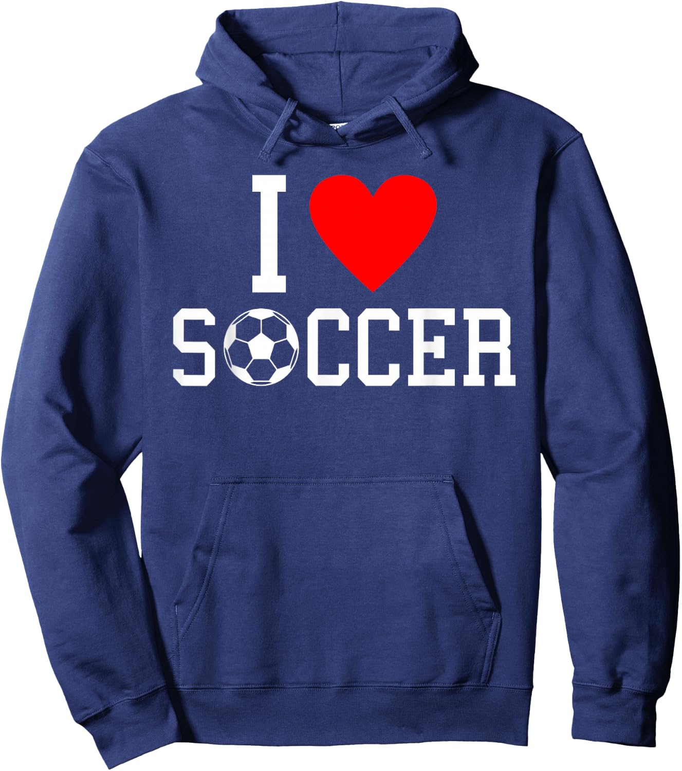 I love Soccer Hoodie - Hoodie | Navy