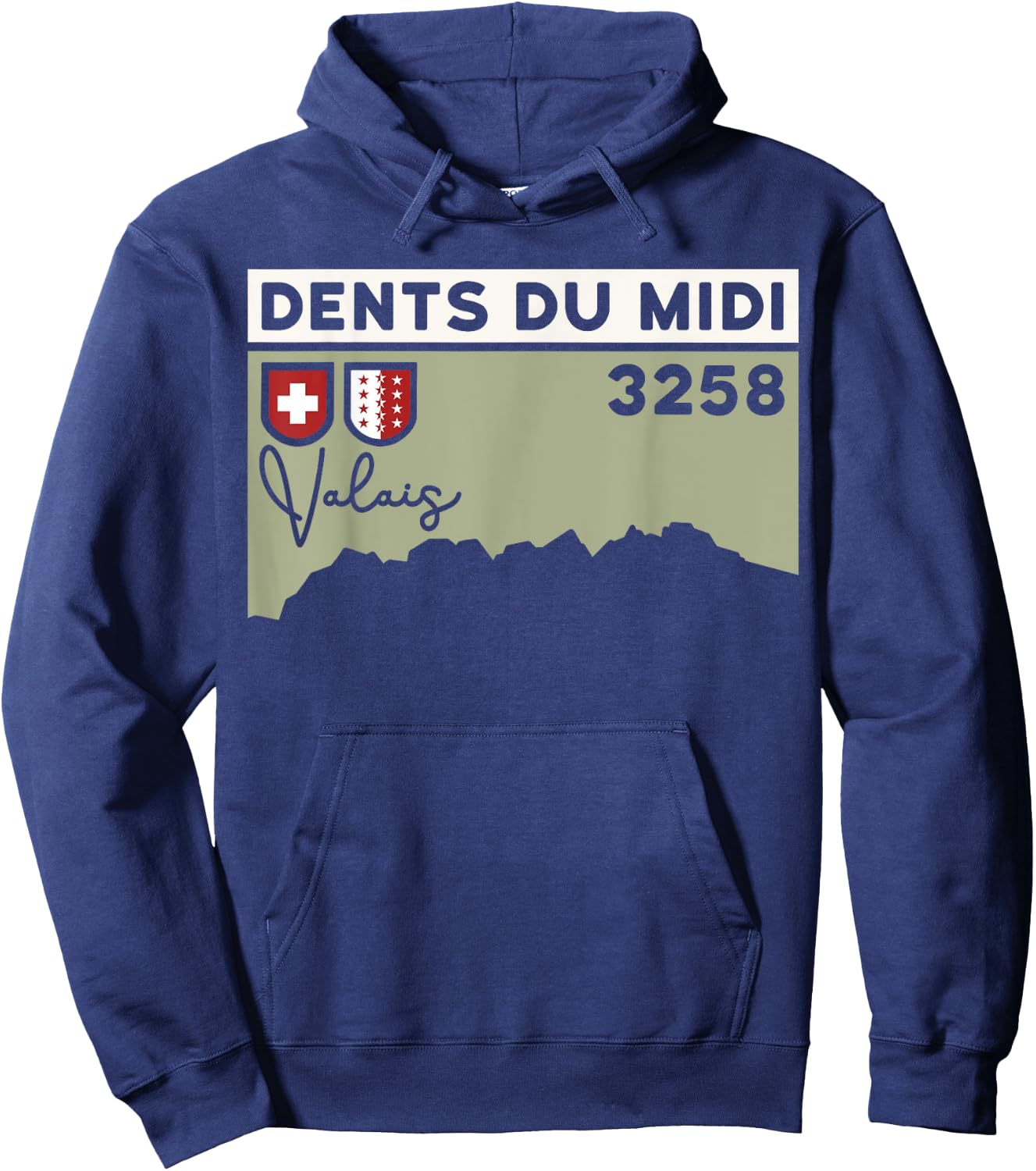 Mount Dents du Midi Hike Climbing Valais Swiss Hiking Gifts Hoodie - Hoodie | Navy