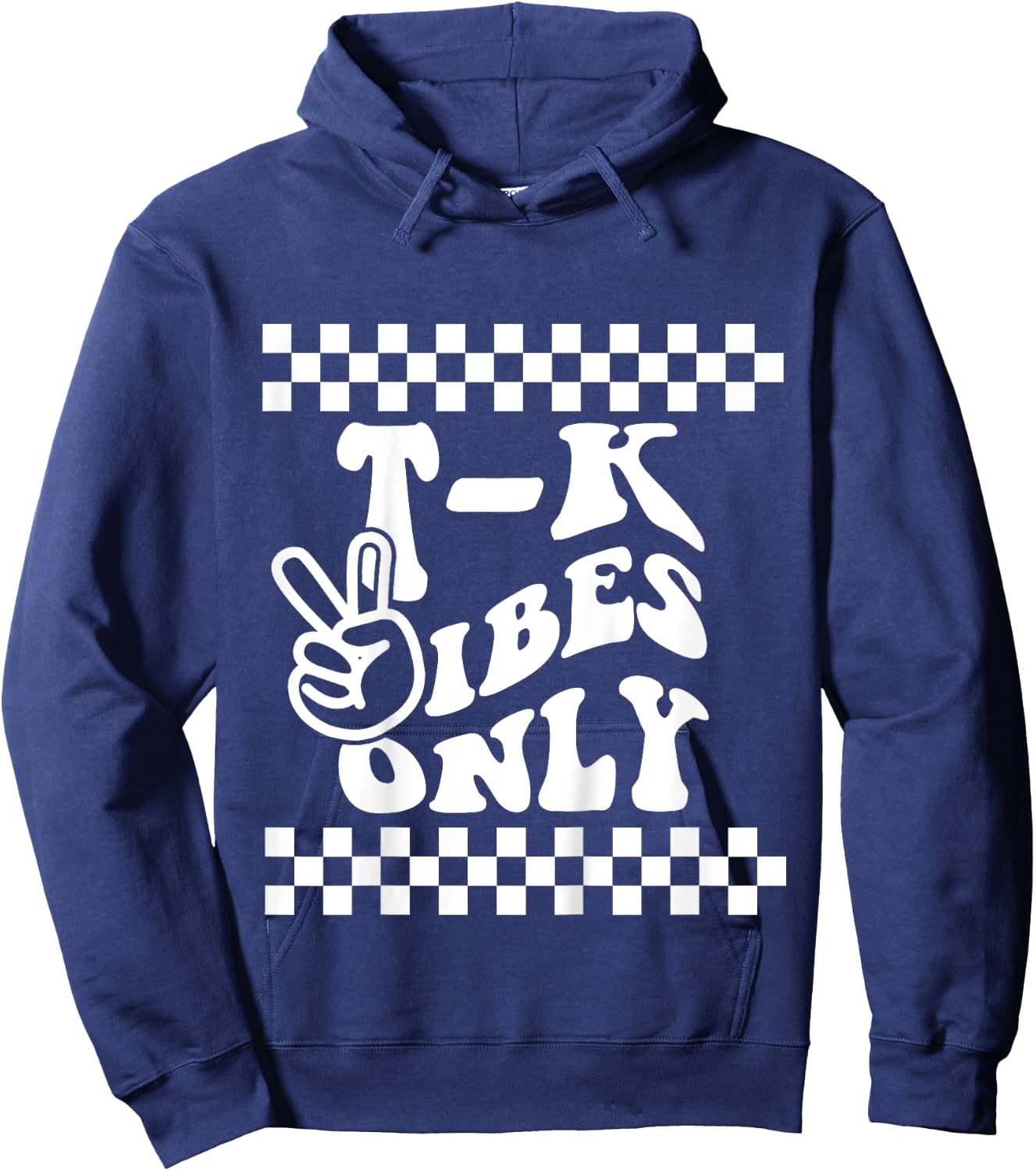 First Day of TK Vibes Only Retro Girl T K School Toddler Boy Hoodie - Hoodie | Navy