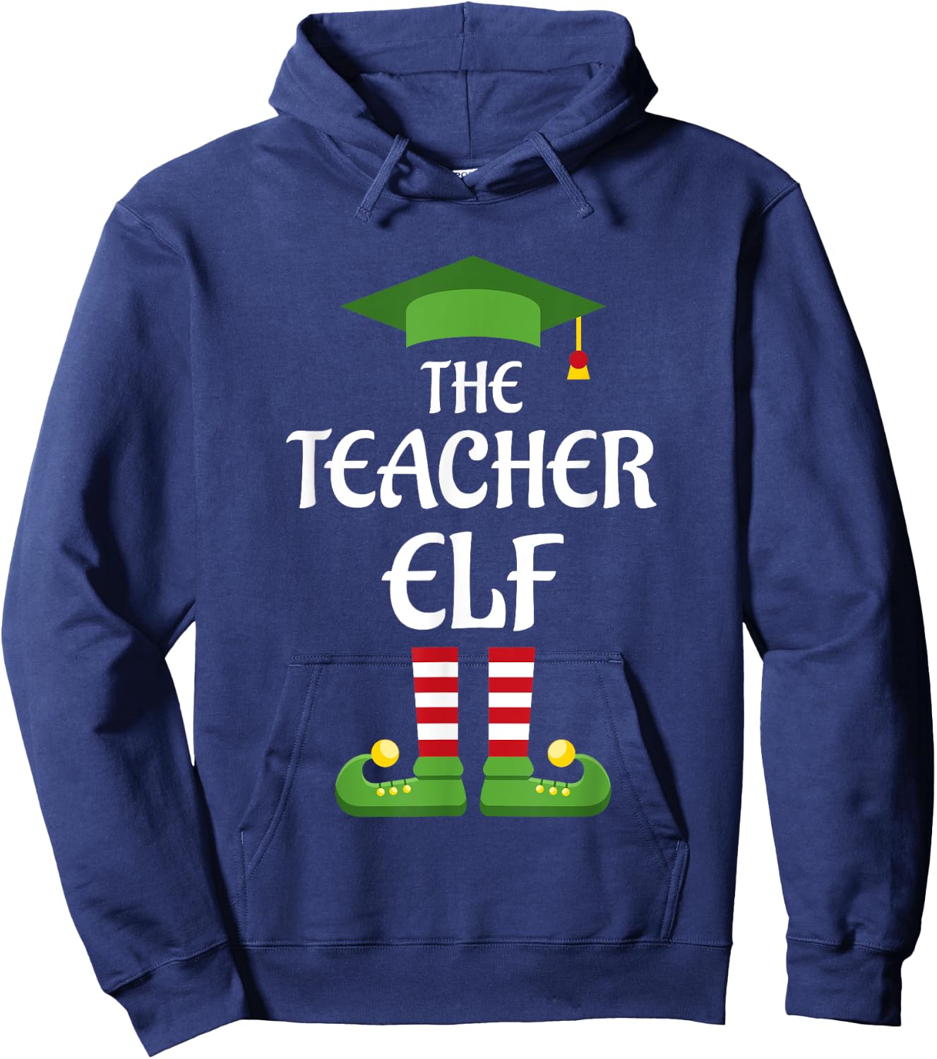 Teacher Elf Family Matching Group Christmas Women Hoodie - Hoodie | Navy