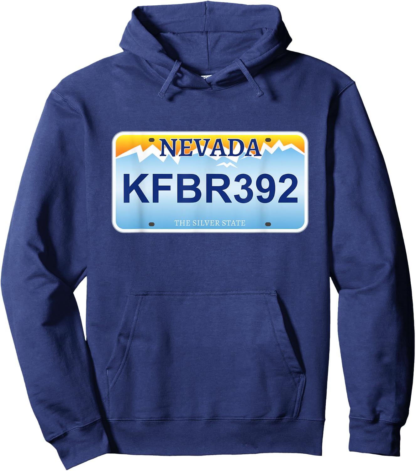KFBR392 Nevada License Plate Funny Movie Reference Hoodie - Hoodie | Navy