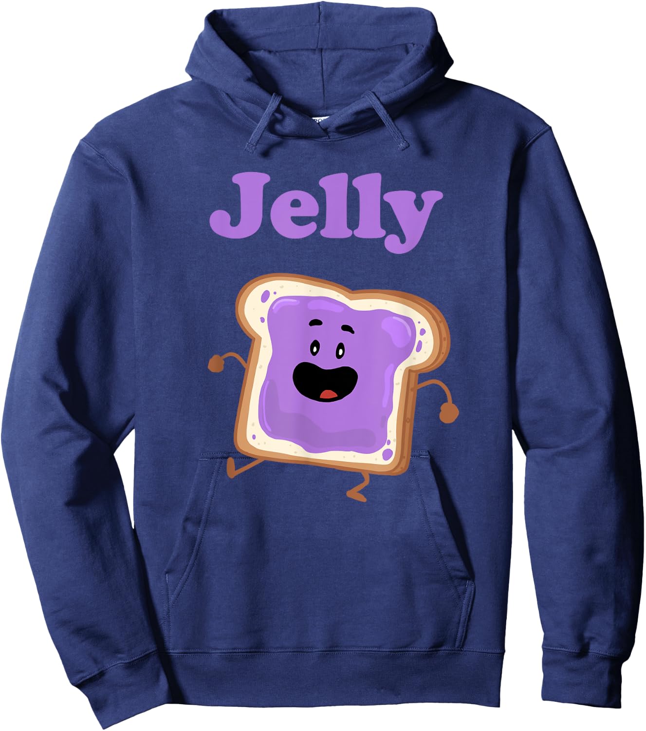 Miftees Besties Dancing Jelly Peanut Butter and Jelly - Women's Fun Dancing - Black, Small Hoodie - Hoodie | Navy