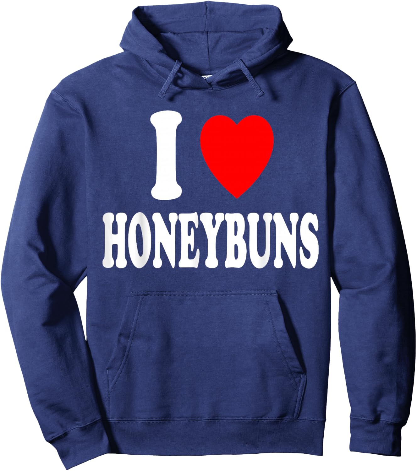 I Heart (Love) Honeybuns Snack Pastry Dessert Breakfast Hoodie - Hoodie | Navy