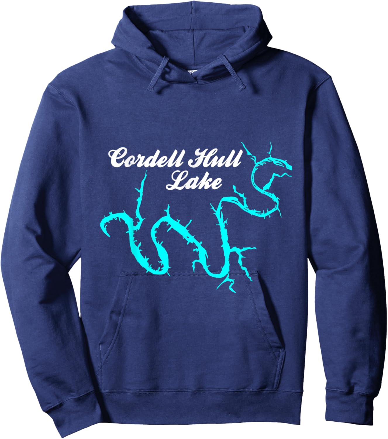 Minimalist Cordell Hull Lake - Tennessee Hoodie - Hoodie | Navy