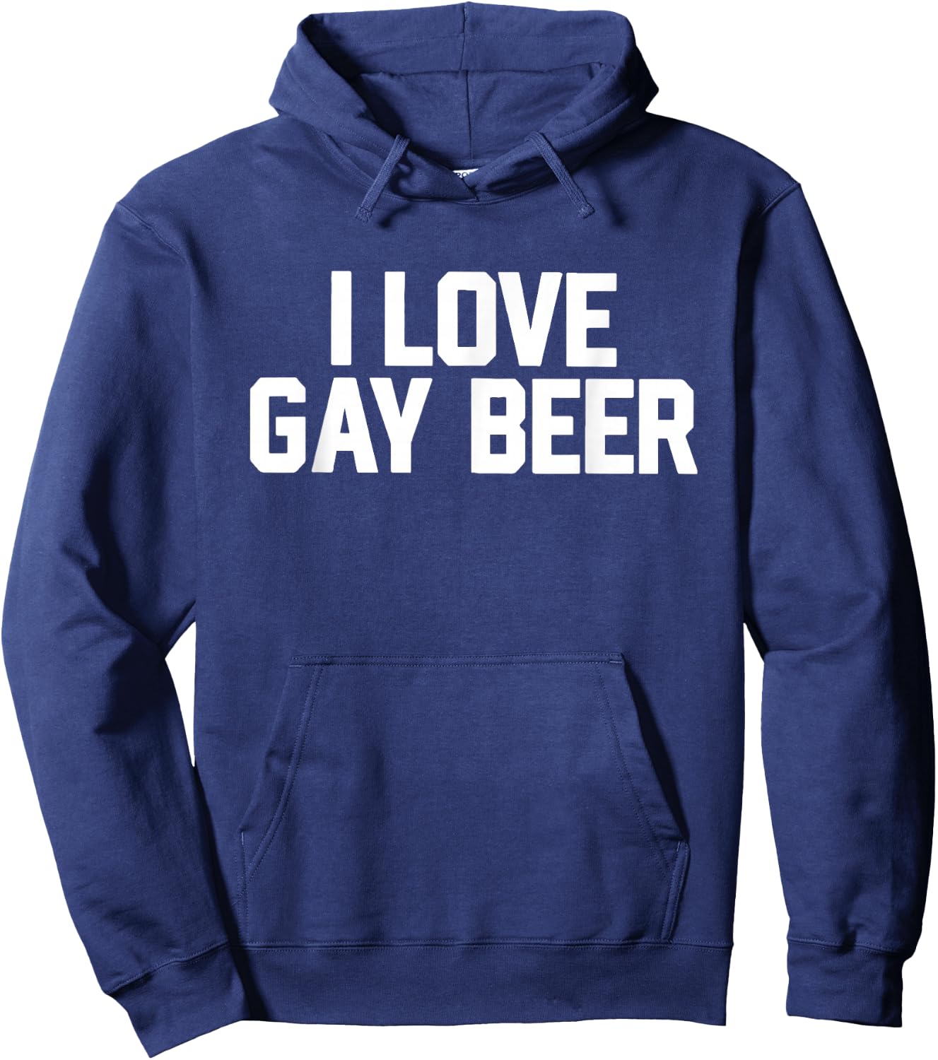 I Love Gay Beer Apparel Hoodie - Hoodie | Navy