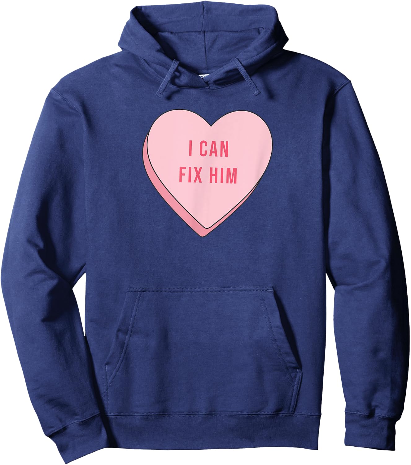 I Can Fix Him Funny Cute Relationship Quote Saying Kawaii Hoodie - Hoodie | Navy