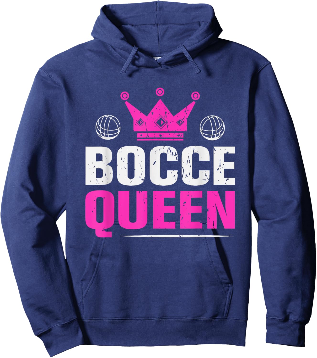 Bocce Queen Funny Bocce Ball Queen Hoodie - Hoodie | Navy