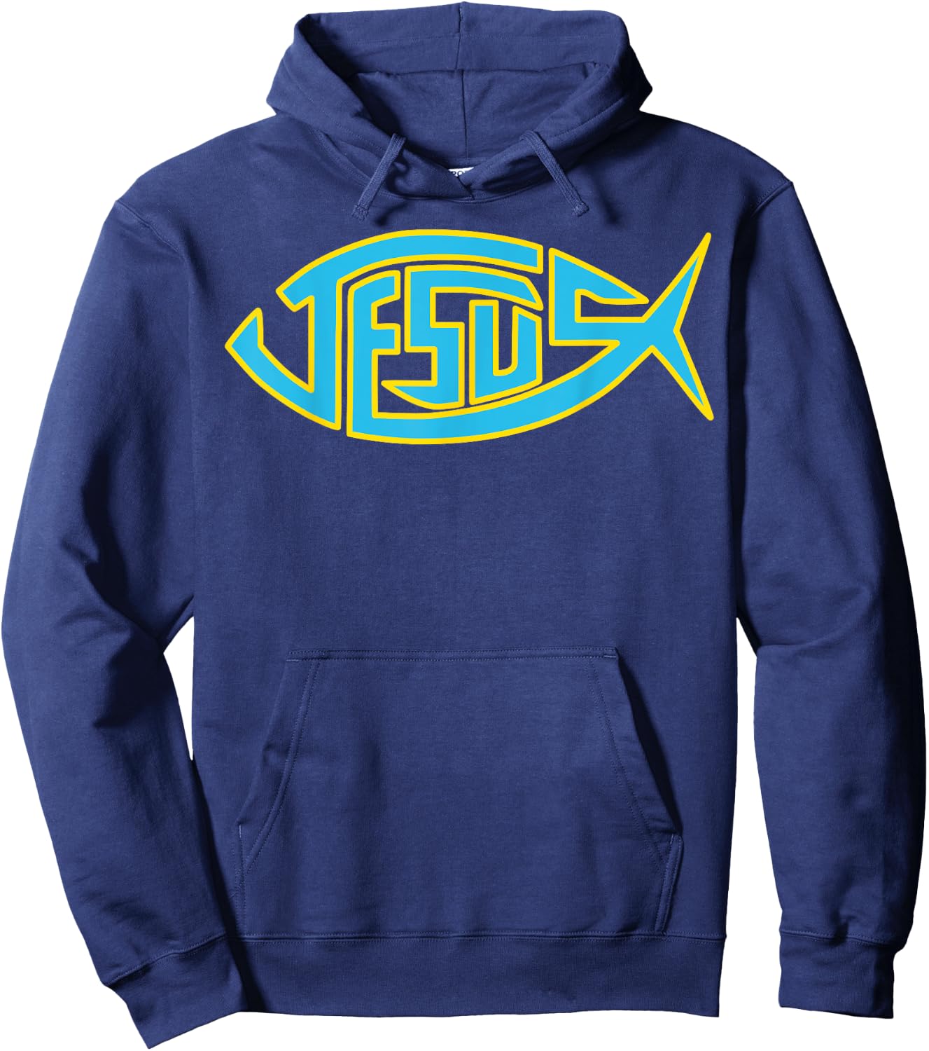 Jesus Fish - Ichthys Symbol - Christian Design For Teen Hoodie - Hoodie | Navy