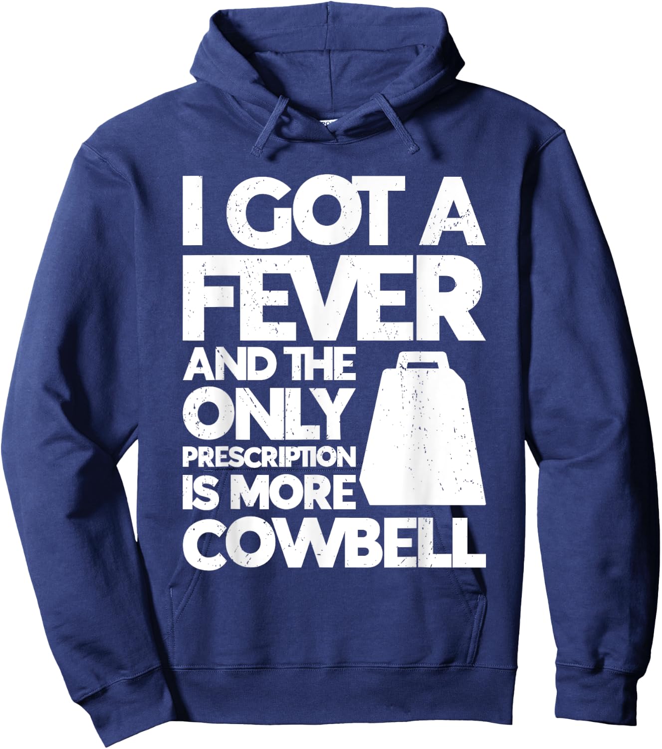 Cow Bell More Cowbell Vintage Funny Drummer Cowbell Funny Hoodie - Hoodie | Navy