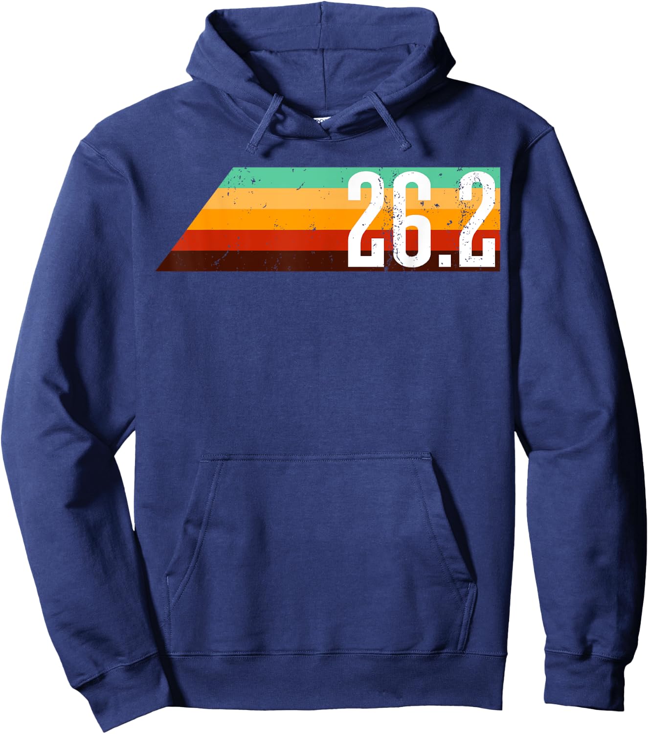 Retro 26.2 Miles Marathon Funny Vintage Athlete Outfit Hoodie - Hoodie | Navy