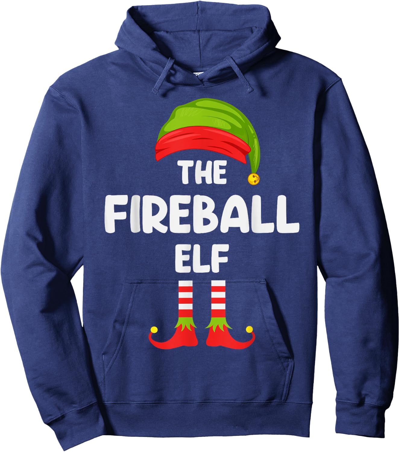 Fireball Elf Matching Family Christmas Hoodie - Hoodie | Navy