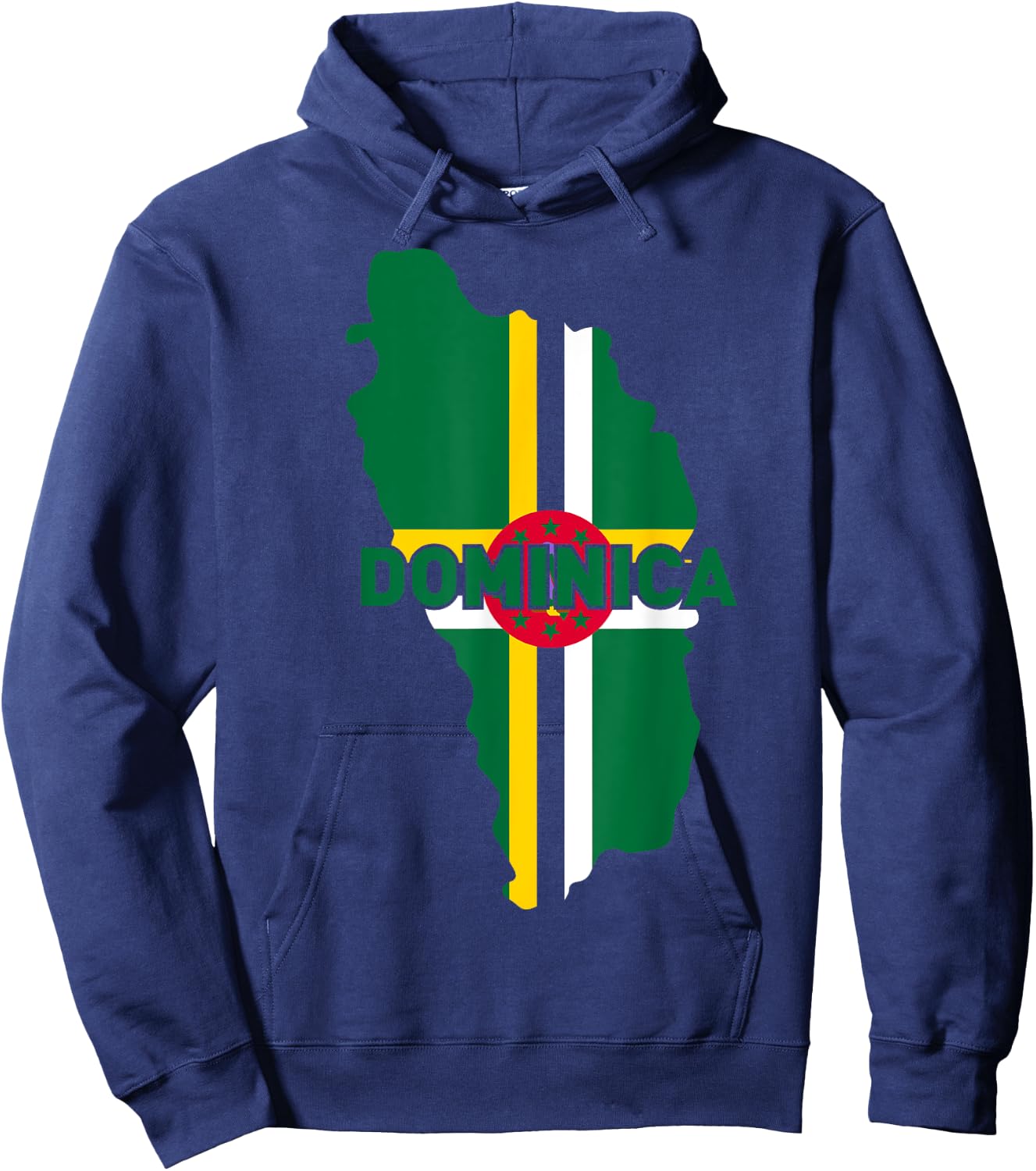 Proud Family and Patriotic Flag of Country Dominica Hoodie - Hoodie | Navy