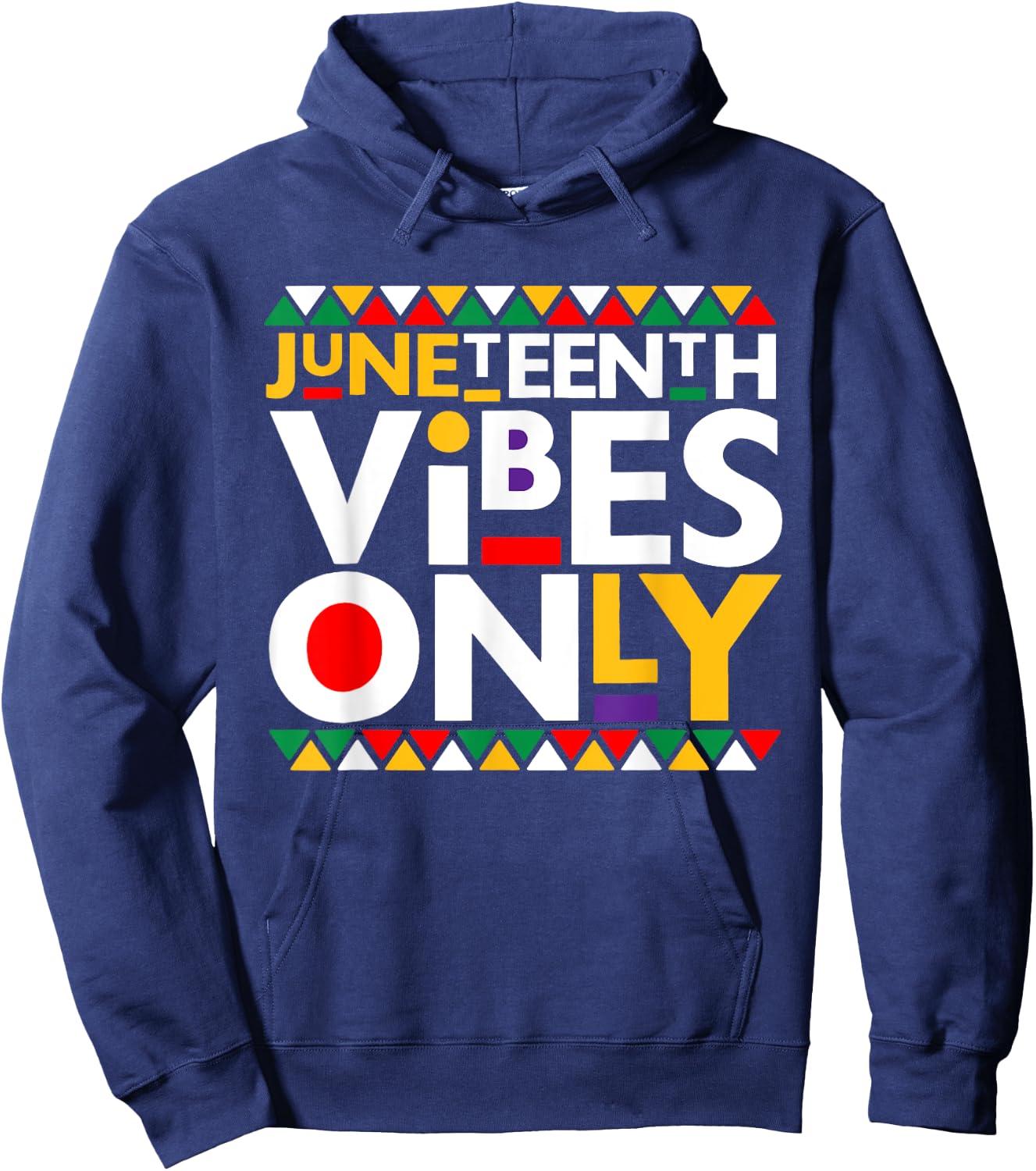 Juneteenth Vibes Only 1865 African American Men Women Kids Hoodie - Hoodie | Navy