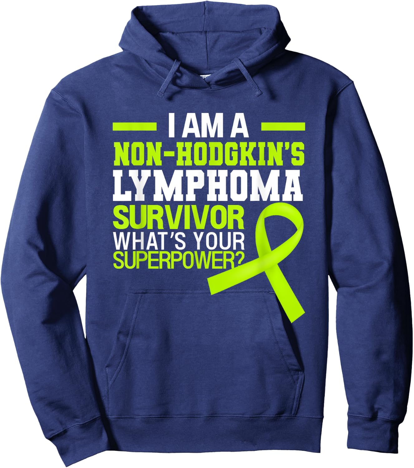 Non-Hodgkin's Lymphoma Cancer Awareness Beat The Cancer Hoodie - Hoodie | Navy