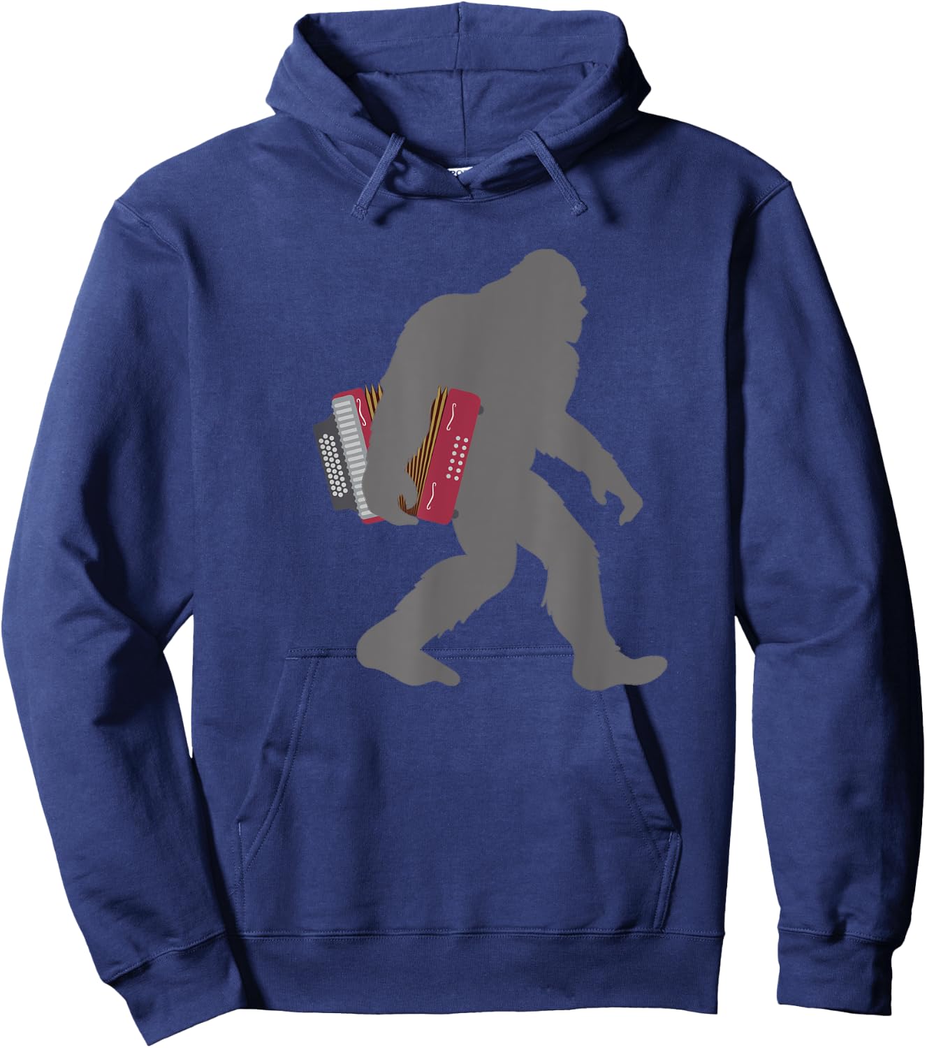 Funny Accordionist Bigfoot musician with Accordion Hoodie - Hoodie | Navy