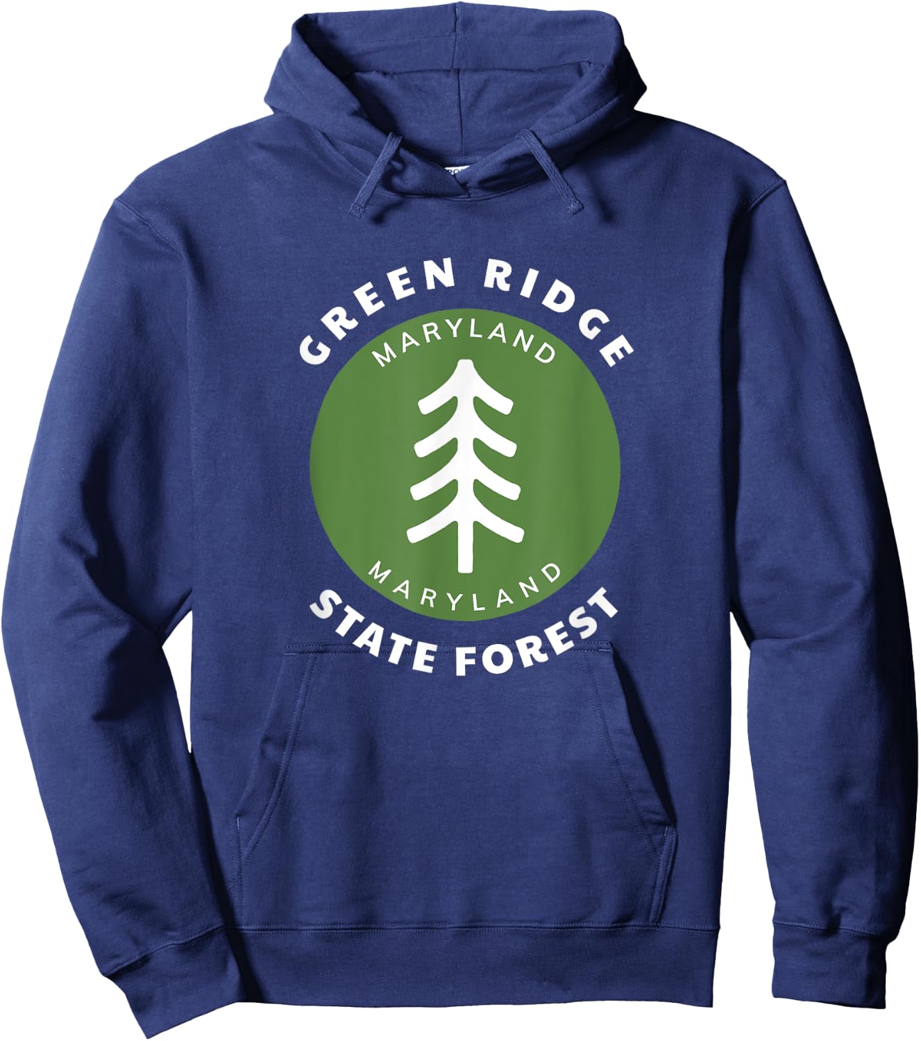 Green Ridge State Forest Maryland MD Forest Tree Vacation Hoodie - Hoodie | Navy