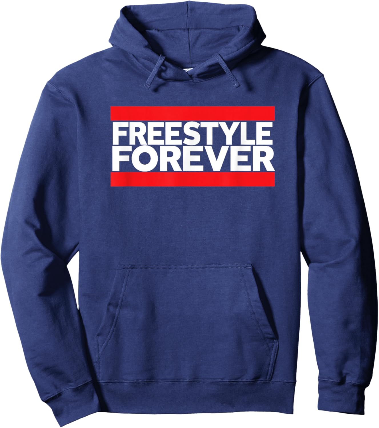 Freestyle Forever Music Fan 80s Retro Rap Style Graphic Hoodie - Hoodie | Navy