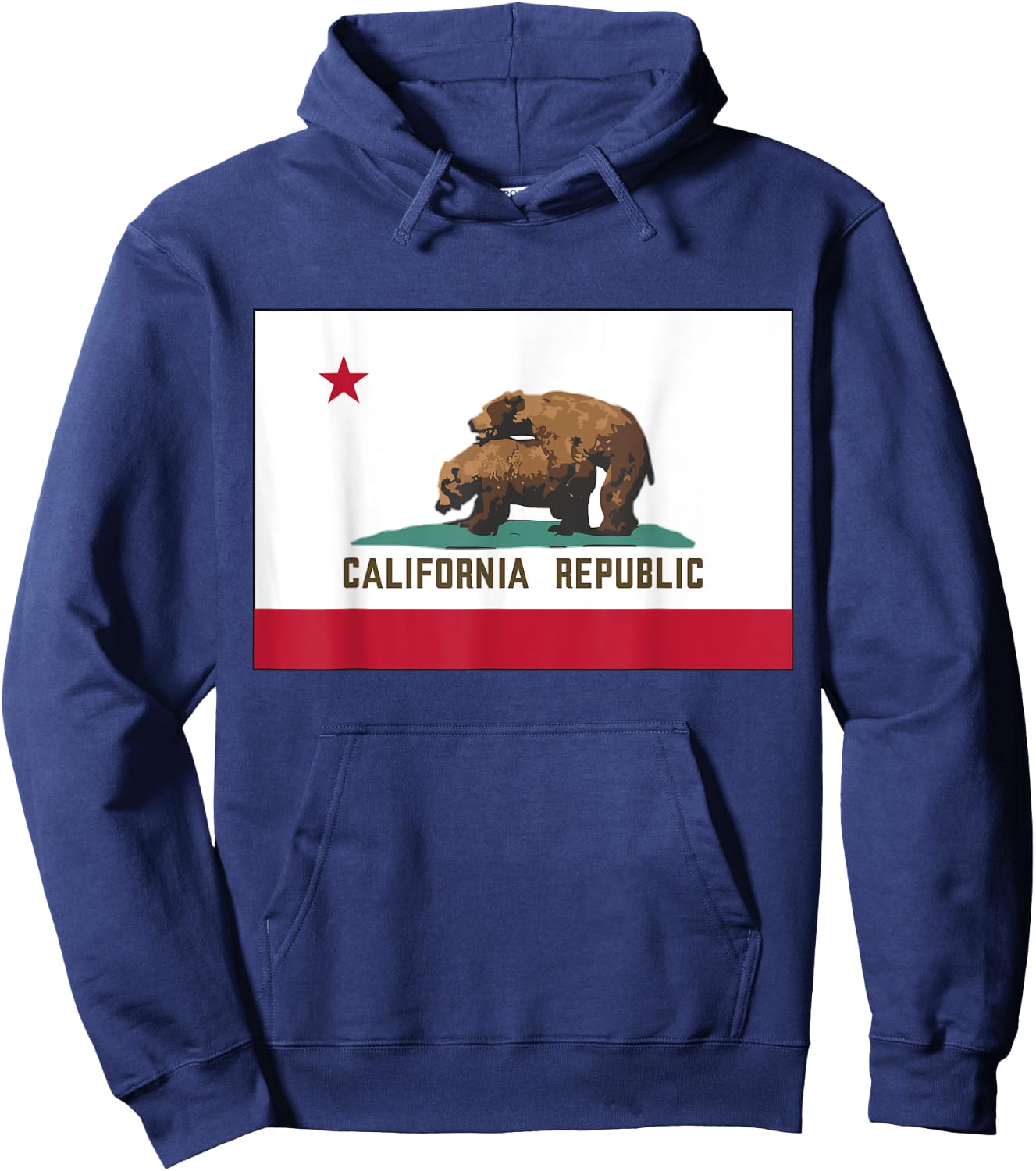California Republic Funny Humping Grizzly Bears CA State Map Hoodie - Hoodie | Navy