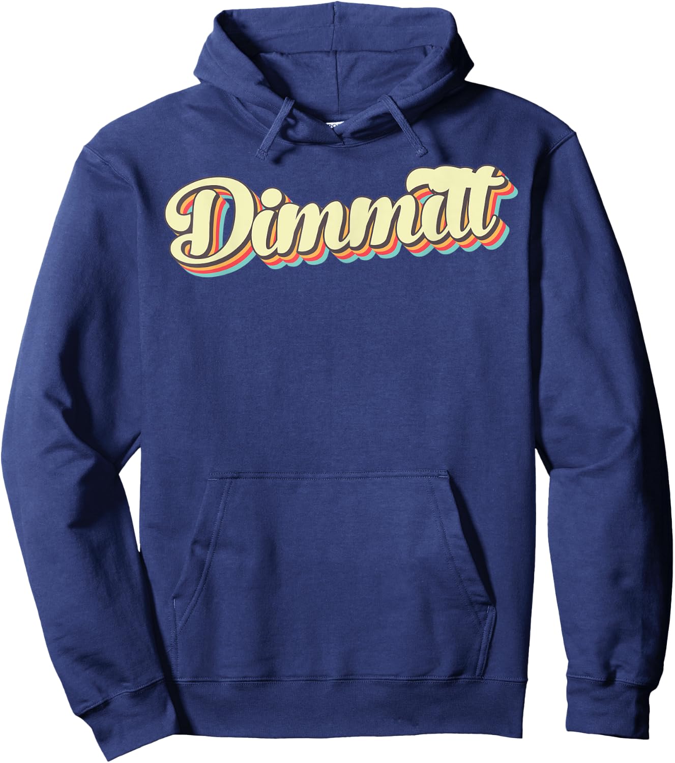 Dimmitt Retro Art Baseball Font Vintage Hoodie - Hoodie | Navy