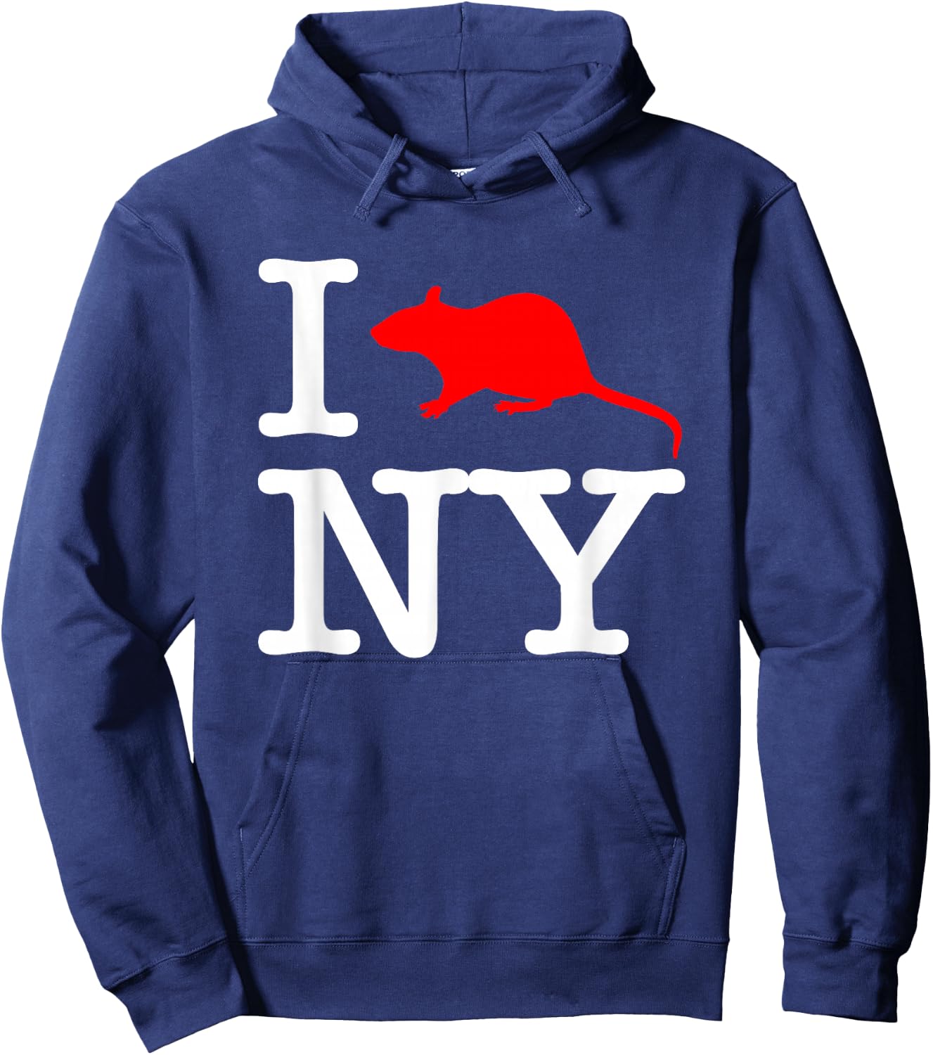 I Rat NY - Funny Saying New York City NYC New York Hoodie - Hoodie | Navy