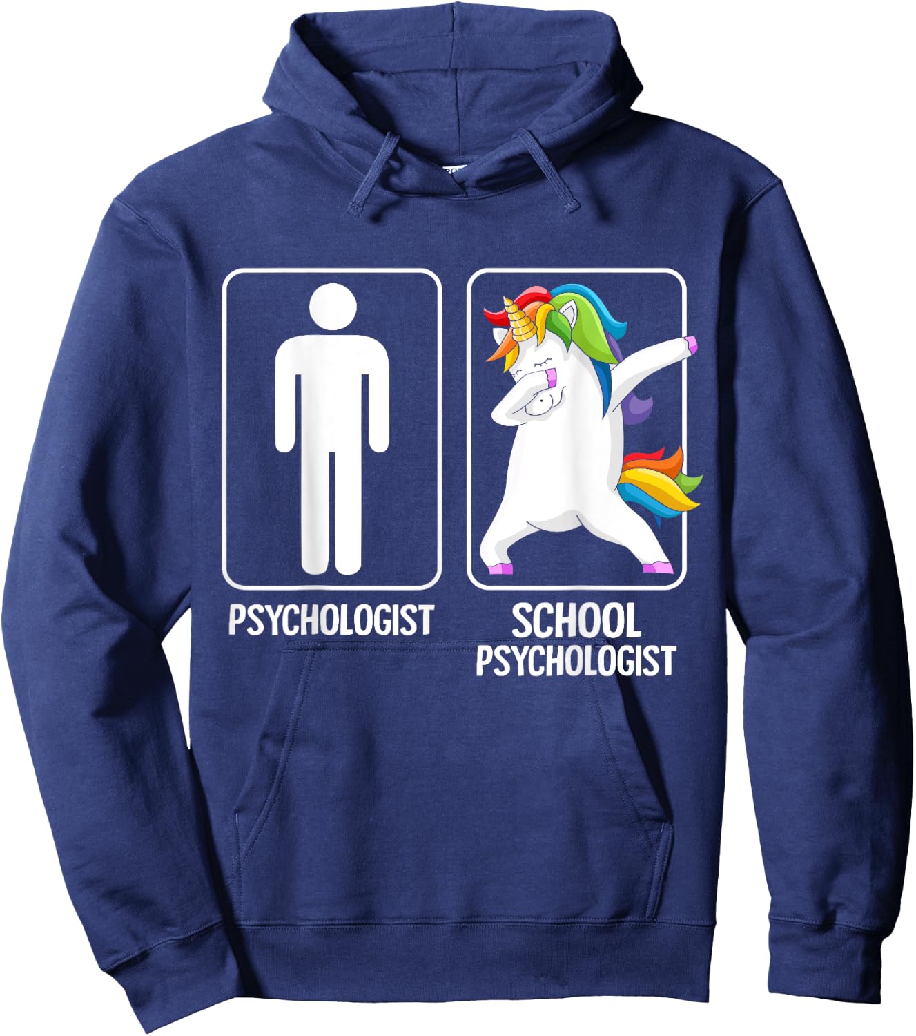 Unicorn Psychologist School Psychology Back To School Hoodie - Hoodie | Navy
