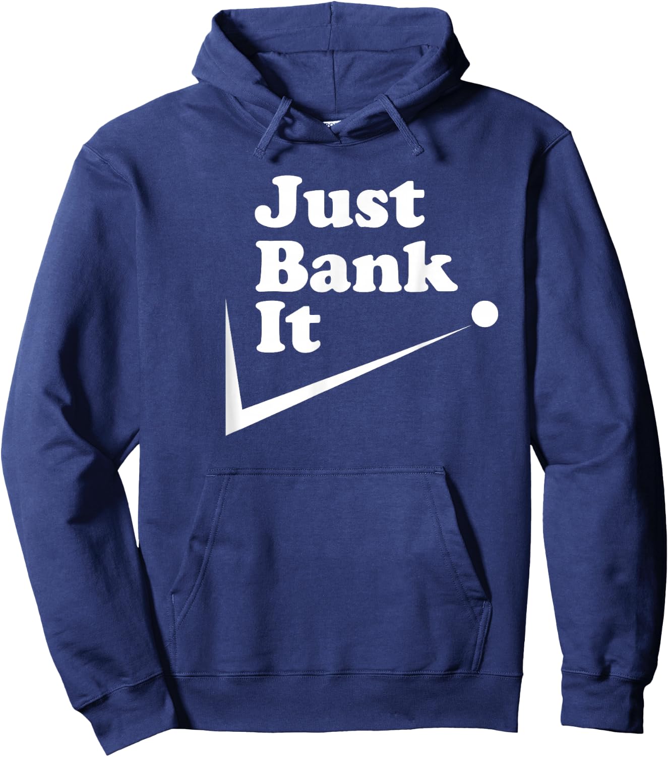 Rack Em Up -Adult Black Modern Diamond Billiards-Themed , Small, Short Sleeve, , Classic Fit, Polyester 100% Hoodie - Hoodie | Navy