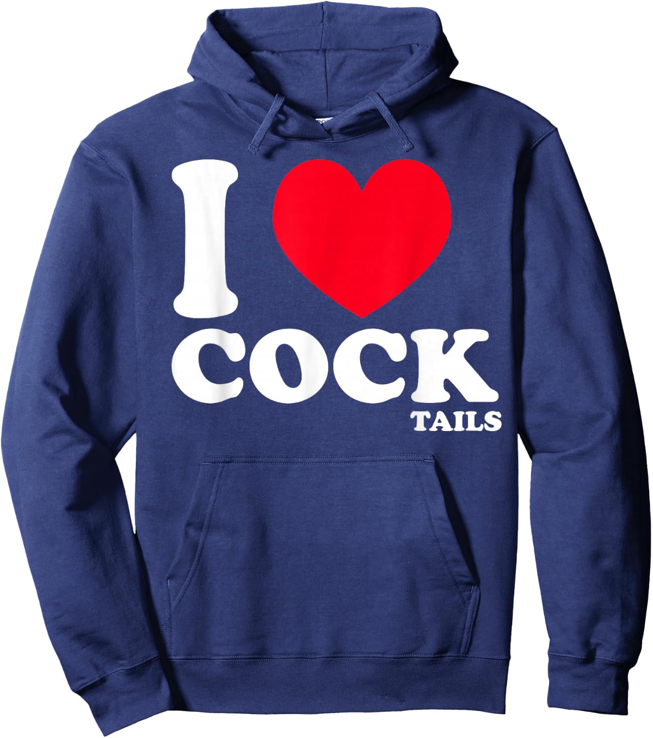 I Love Heart Cocktails Funny Cock-tail Pun Bar Pub Drinking Hoodie - Hoodie | Navy