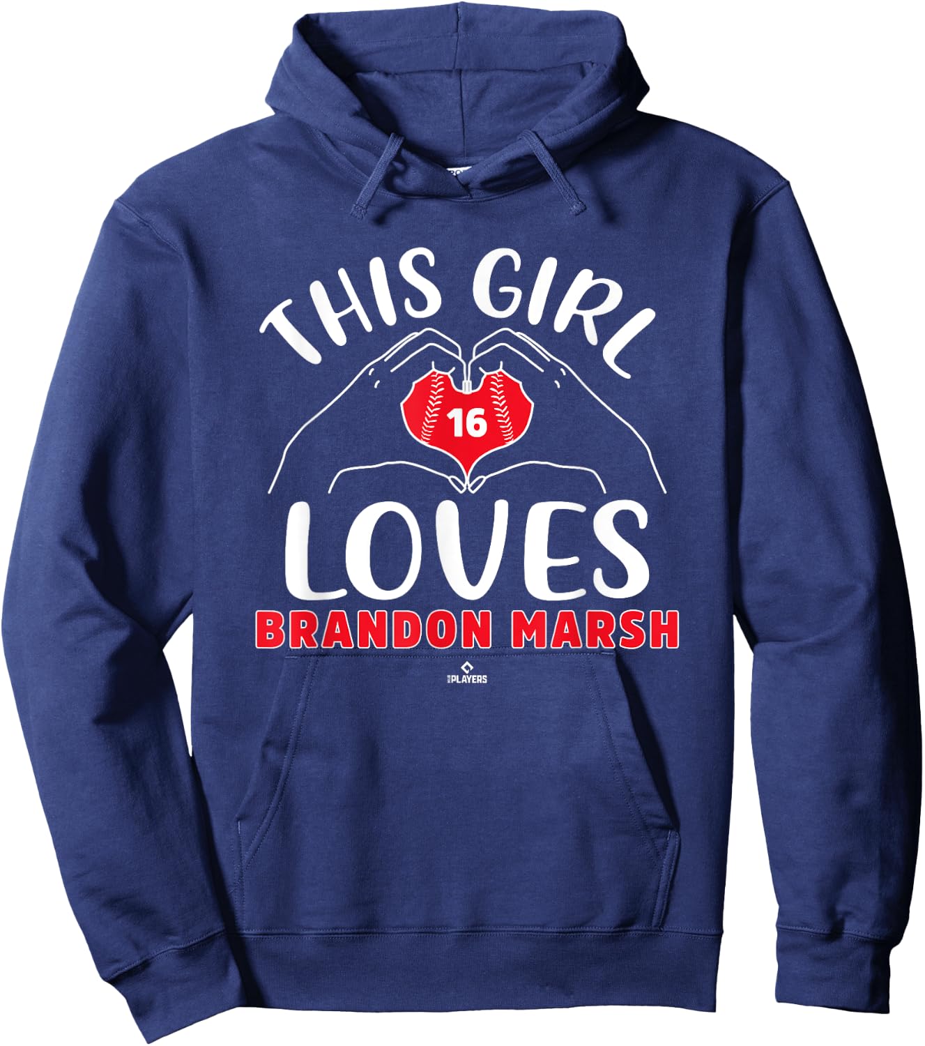 This Girl Loves Brandon Marsh Philadelphia MLBPA Hoodie - Hoodie | Navy