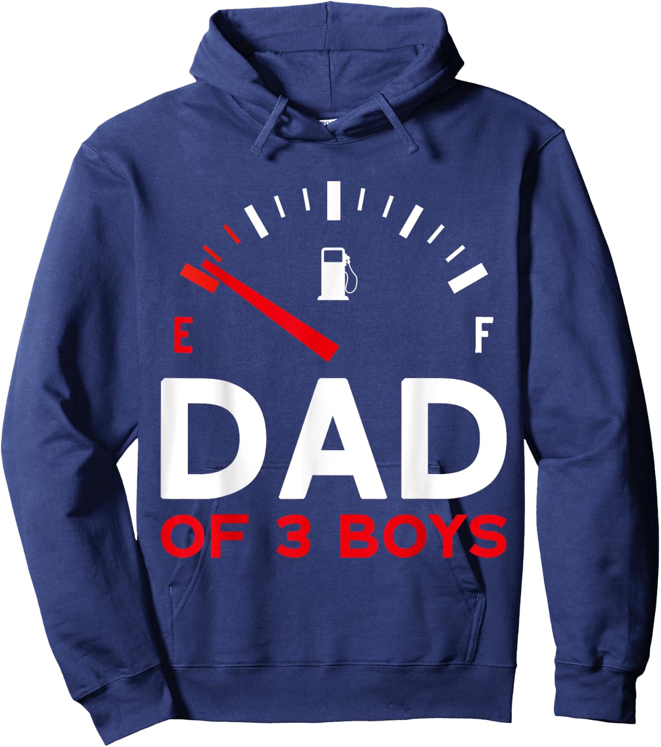 Dad of 3 Boys Father's Day Dad Hoodie - Hoodie | Navy