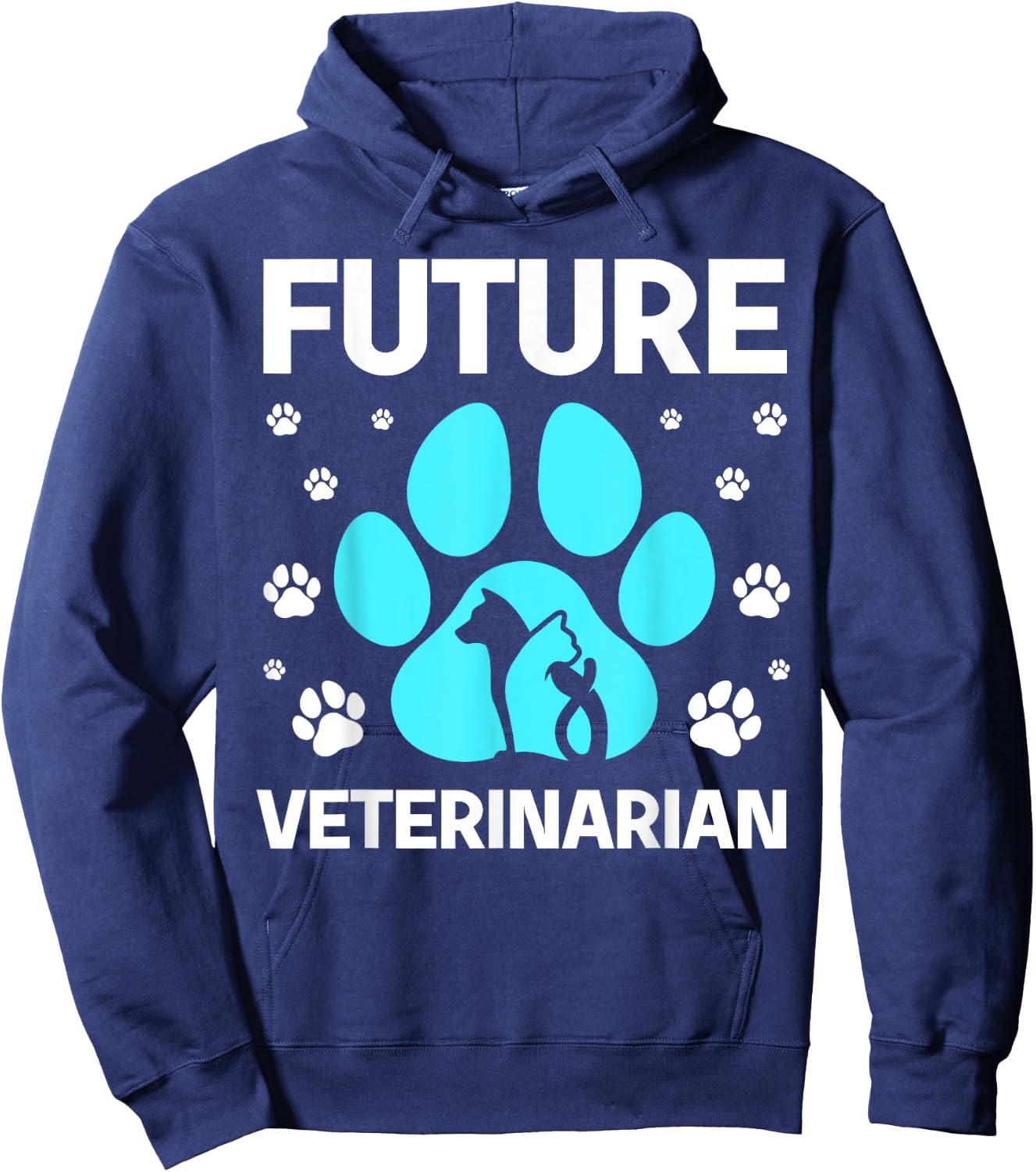 Cool Future Veterinarian Art Women Kids Veterinary Hoodie - Hoodie | Navy