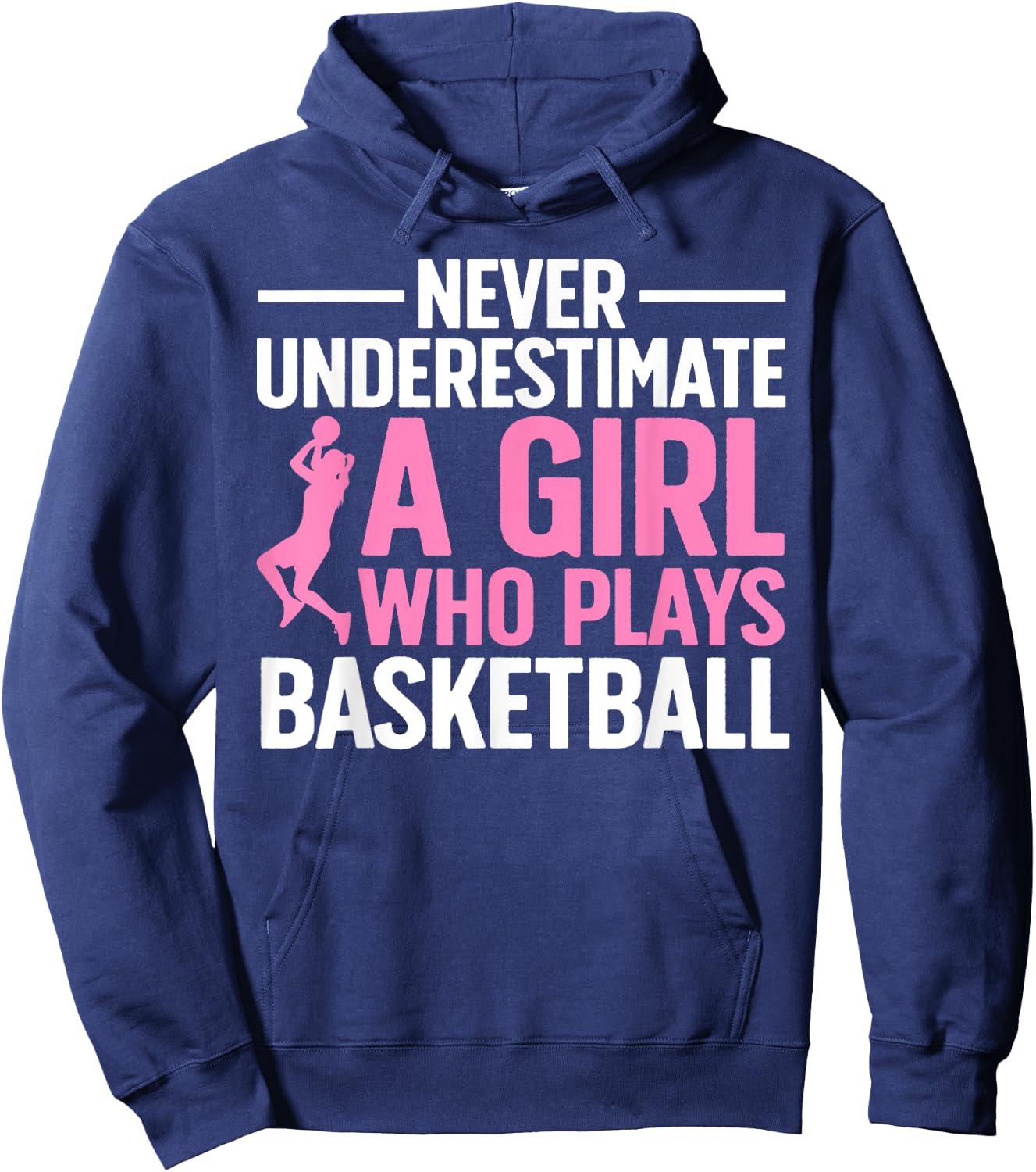 Funny Basketball Art For Girls Youth Teens Basketball Player Hoodie - Hoodie | Navy
