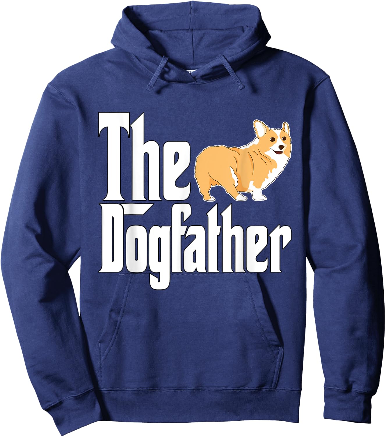 Corgi Dog Dad Dogfather Dogs Daddy Father Hoodie - Hoodie | Navy