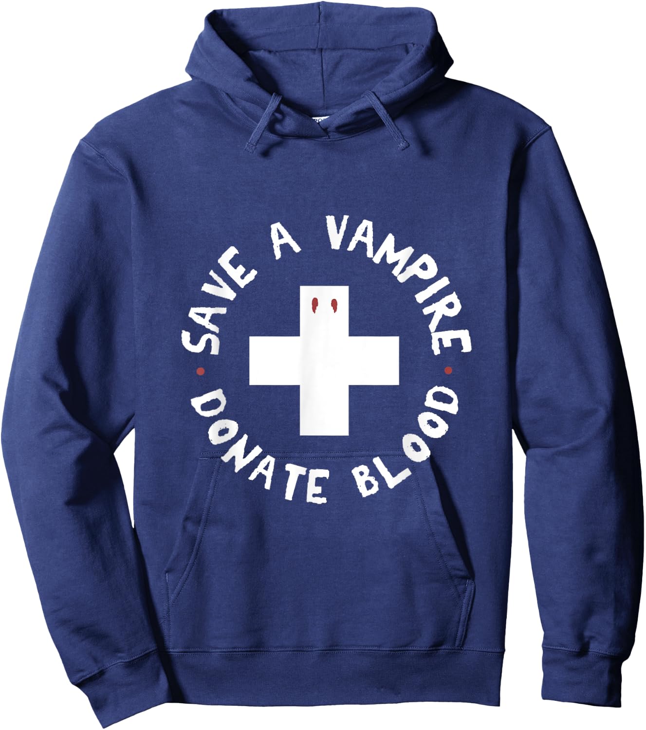 save a vampire donate blood funny nurse doctor Halloween Hoodie - Hoodie | Navy