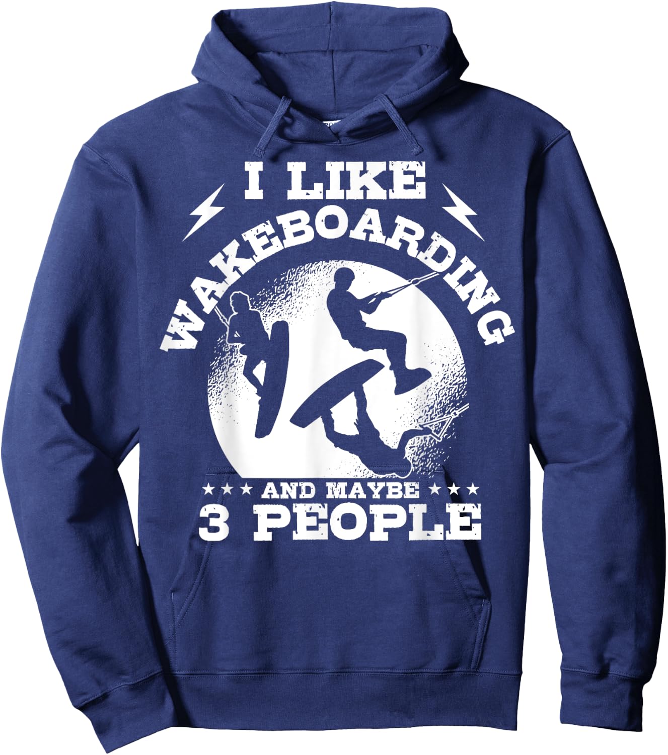 Wakeboarding Introverted Waterskiing Wakeboarder Water Sport Hoodie - Hoodie | Navy