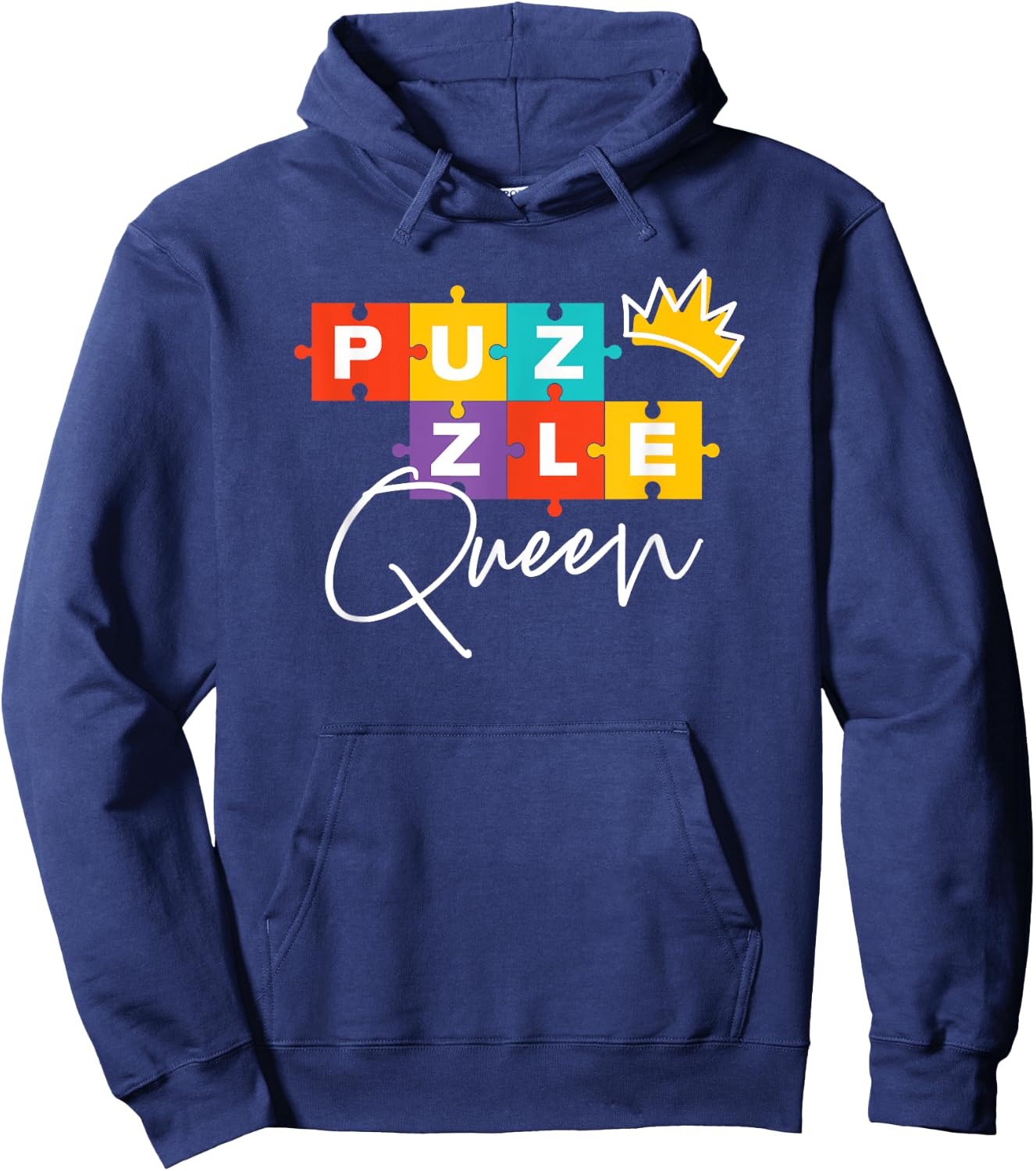 Funny Puzzle Queen Jigsaw Puzzle Lovers Dissectologist Hoodie - Hoodie | Navy