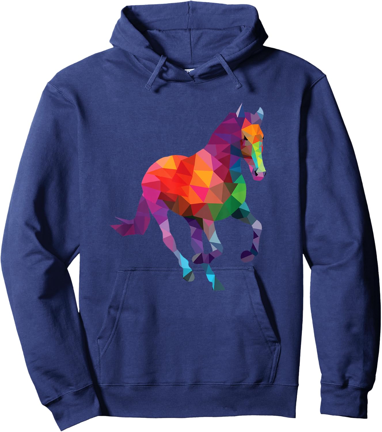 Geometric Horse - Horseman Horses Equestrian Riding Lover Hoodie - Hoodie | Navy