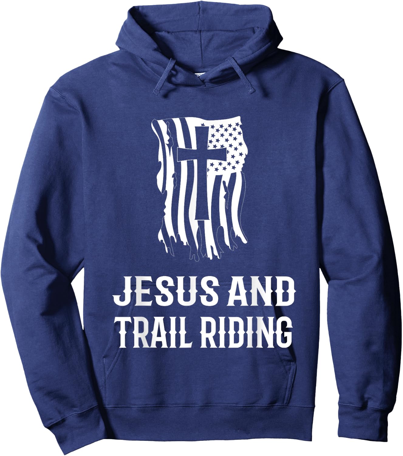 Jesus and Trail Riding! Funny Trail Riding and Horse Riding Hoodie - Hoodie | Navy