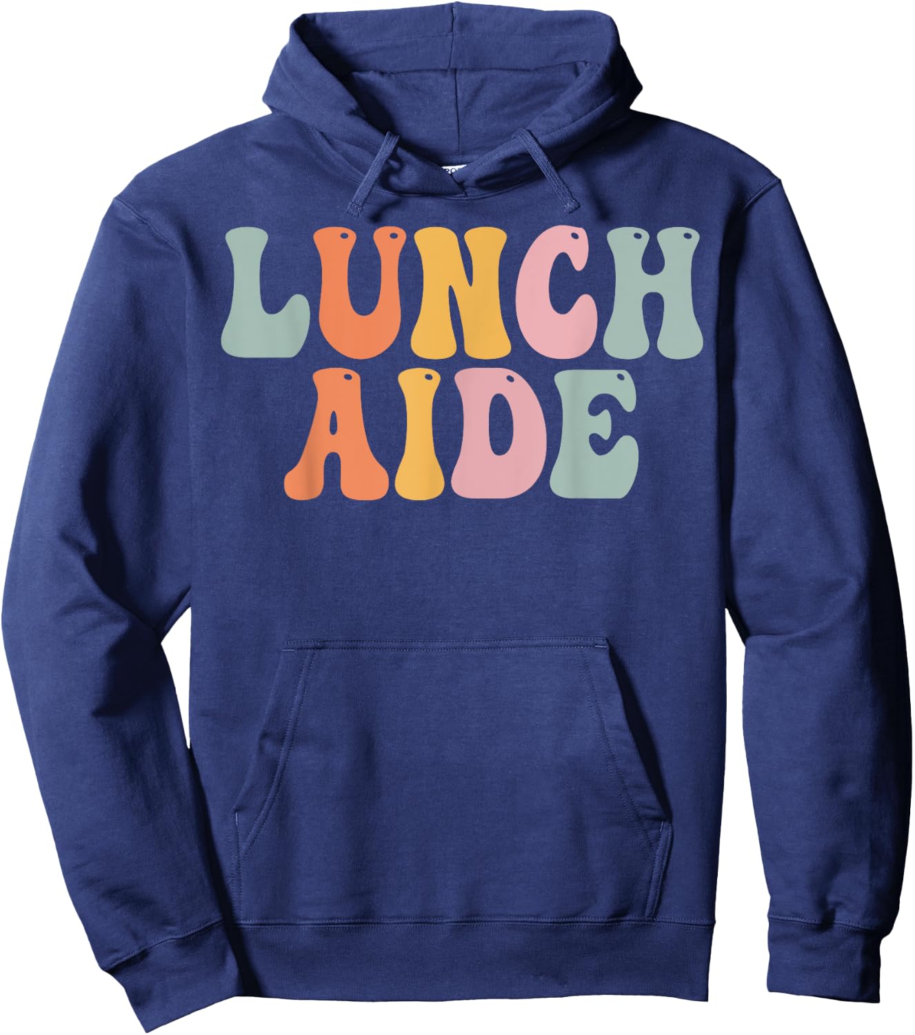 Lunch Aide Groovy Women Appreciation Day Back To School Hoodie - Hoodie | Navy
