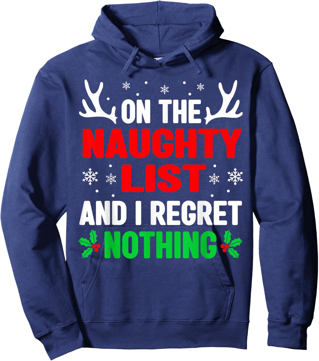 Dear Santa On Naughty List Funny Christmas Women Kids Hoodie - Hoodie | Navy