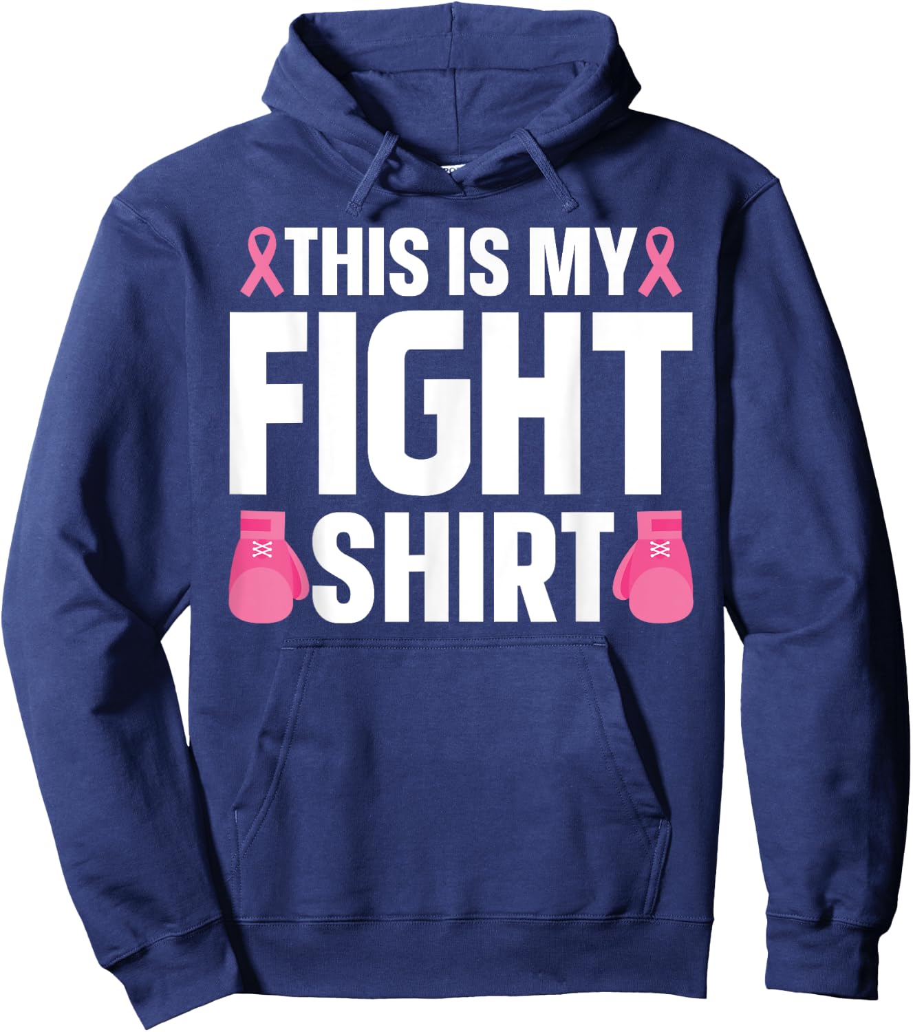 Breast Cancer Awareness Shirt Fight Survivor Pink Ribbon Hoodie - Hoodie | Navy