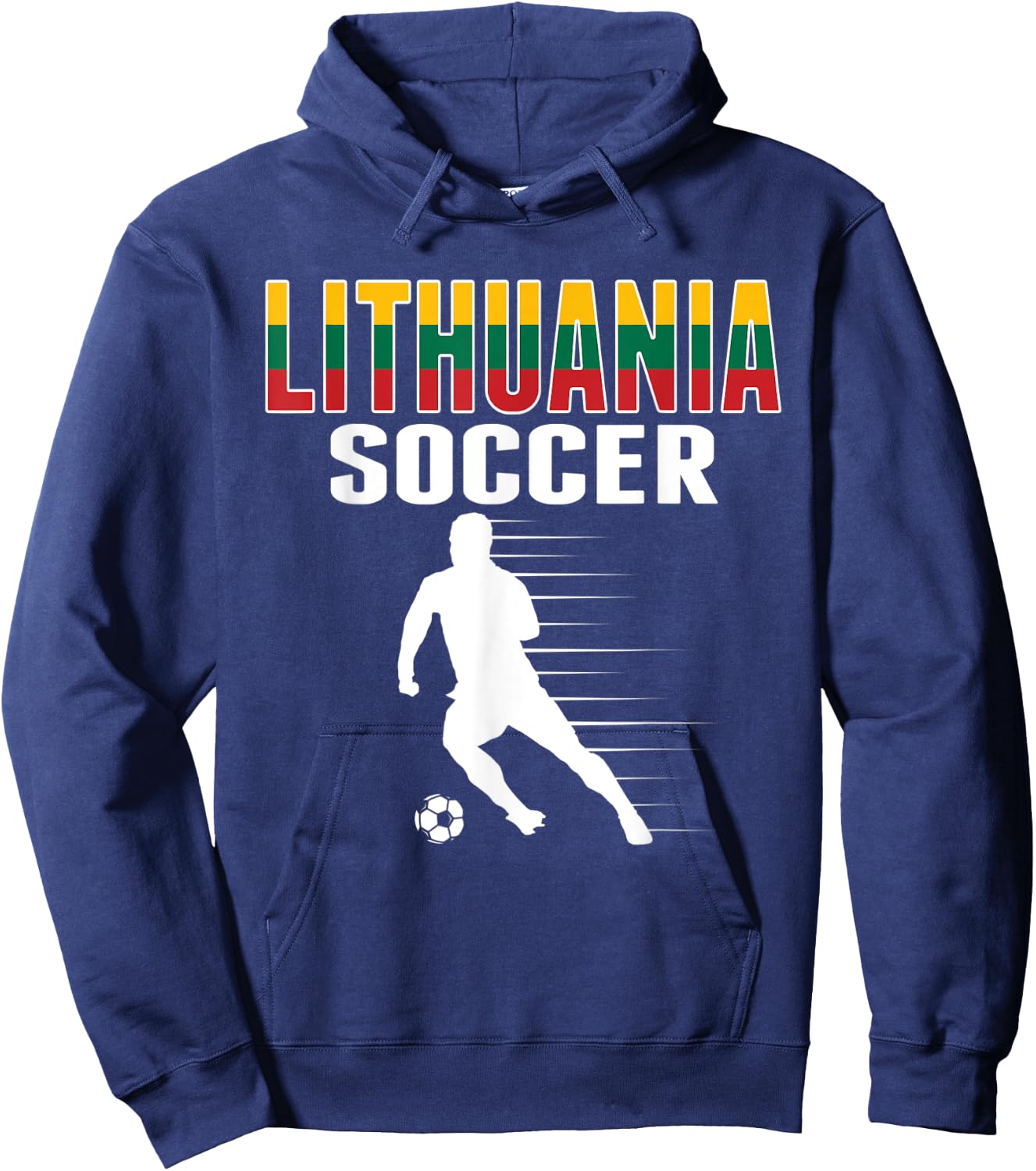 Lithuania Soccer Fans Jersey Lithuanian Football Supporters Hoodie - Hoodie | Navy