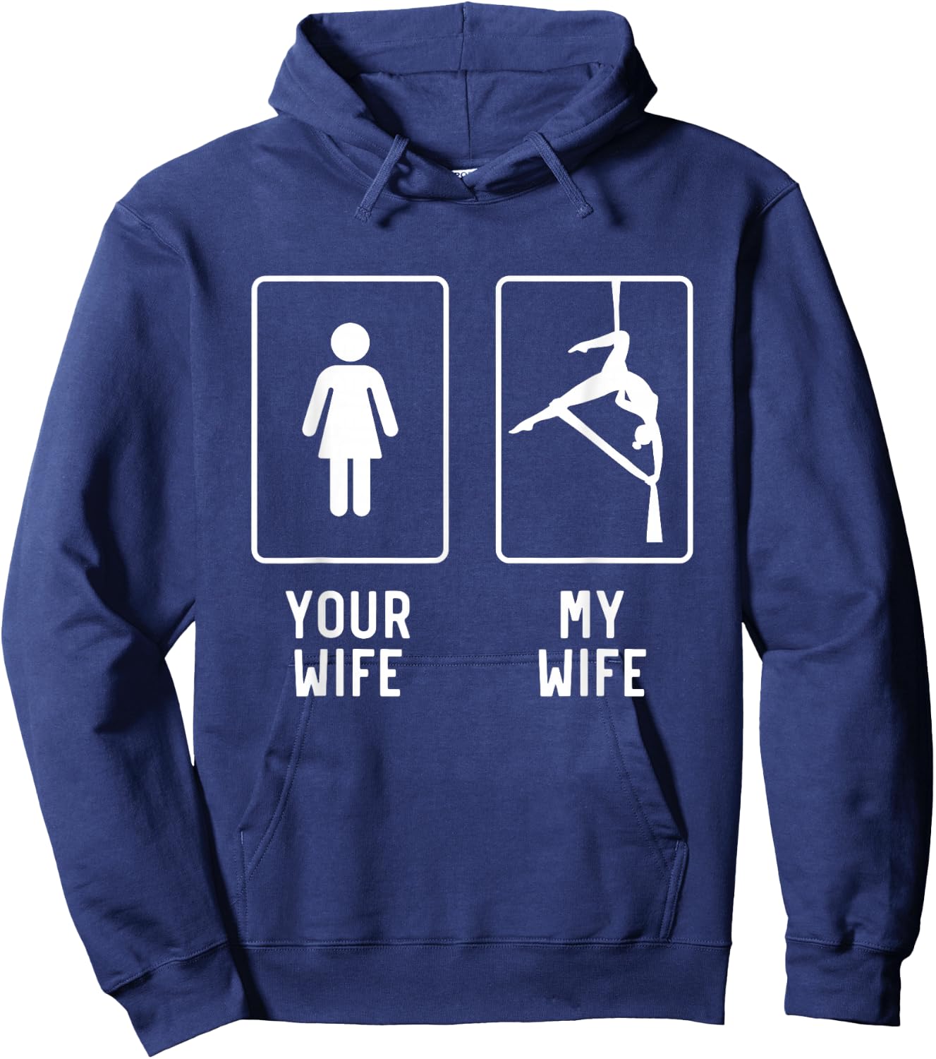 Hammock Silk Wife Funny Aerial Yoga Gifts For Husband Hoodie - Hoodie | Navy