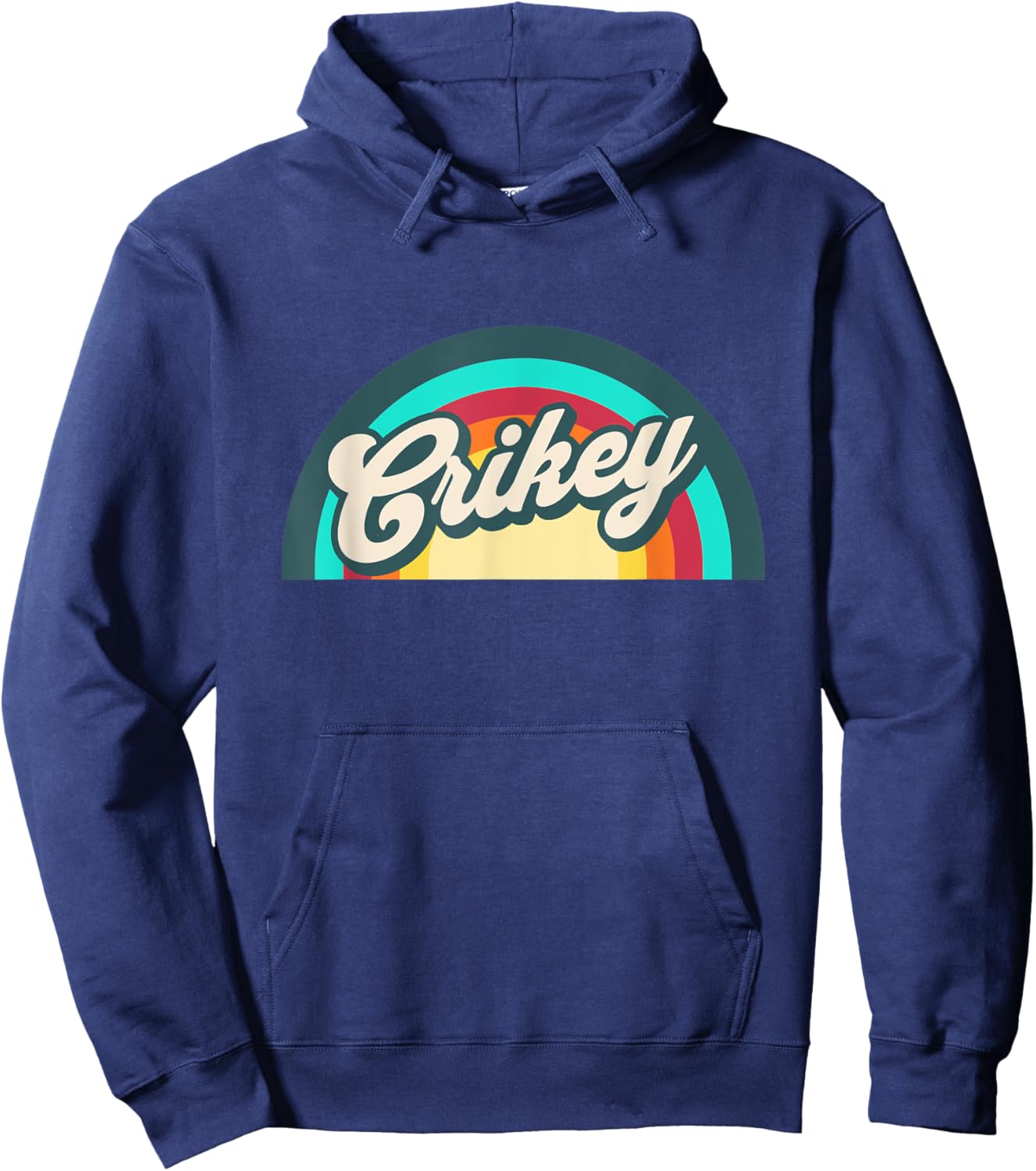 Indifference Retro Rainbow Crikey Hoodie - Hoodie | Navy